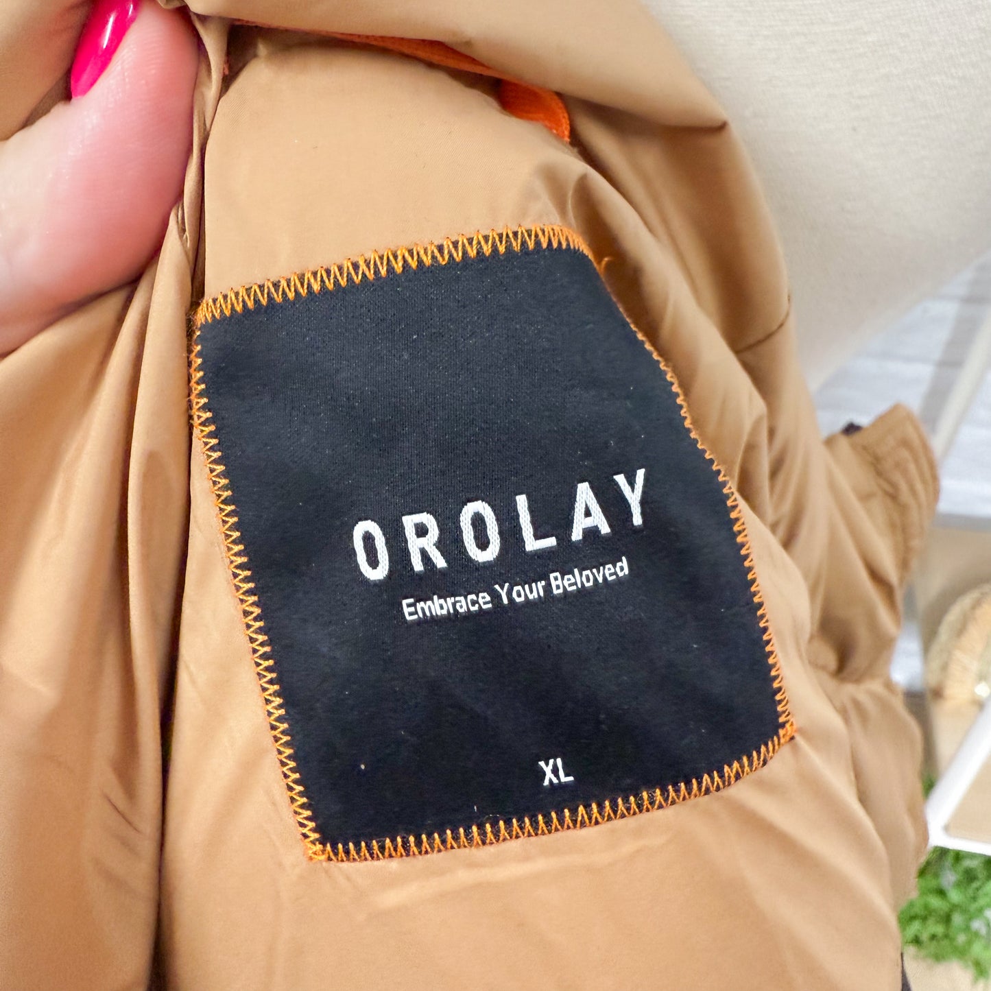 Orolay New Khaki Thickened Winter Down Sherpa Coat (XL)