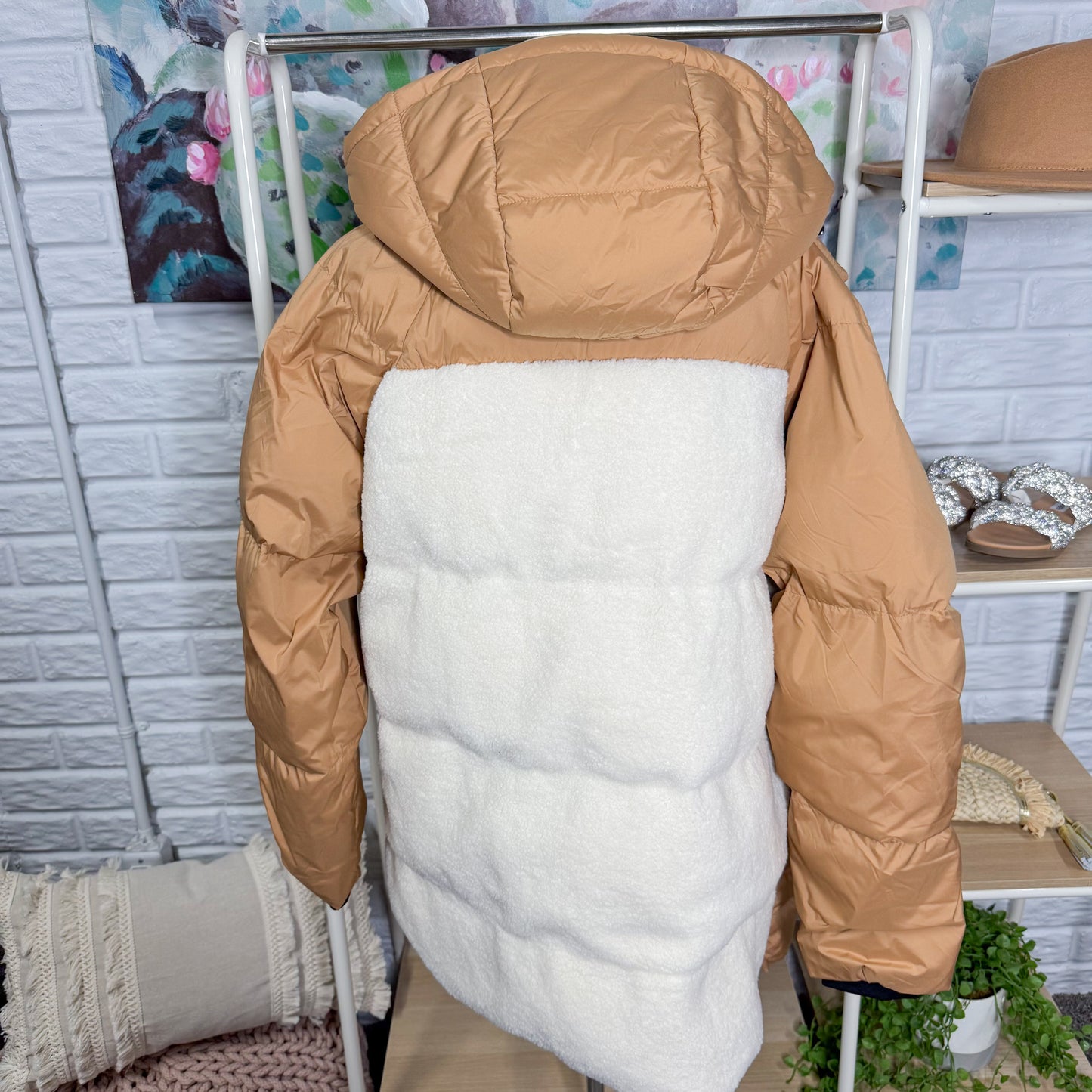 Orolay New Khaki Thickened Winter Down Sherpa Coat (XL)