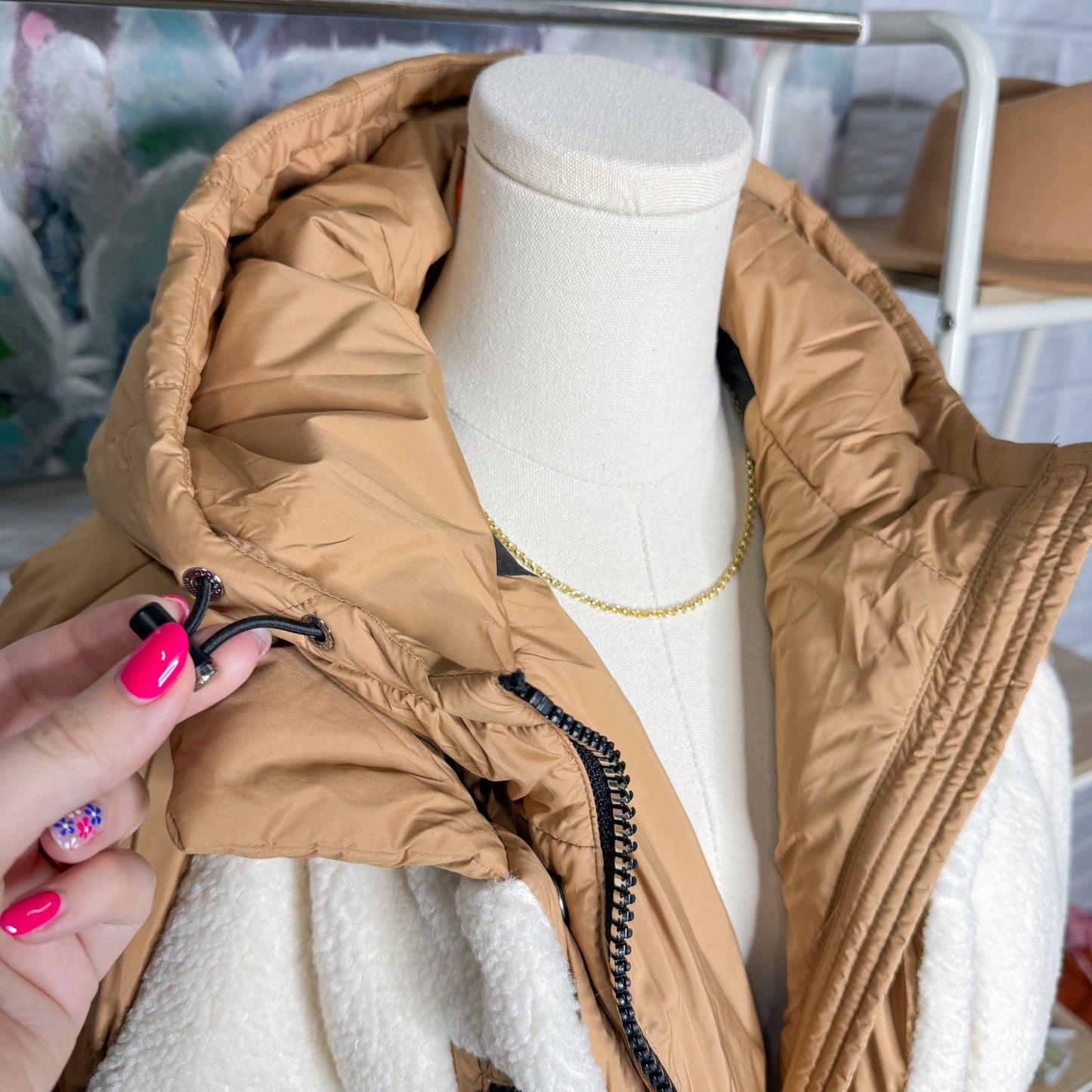 Orolay New Khaki Thickened Winter Down Sherpa Coat (XL)