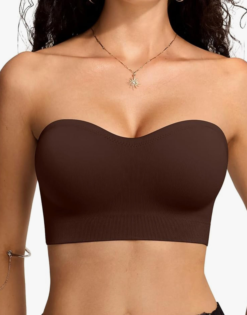 Vertvie New Brown Strapless Bra (L)