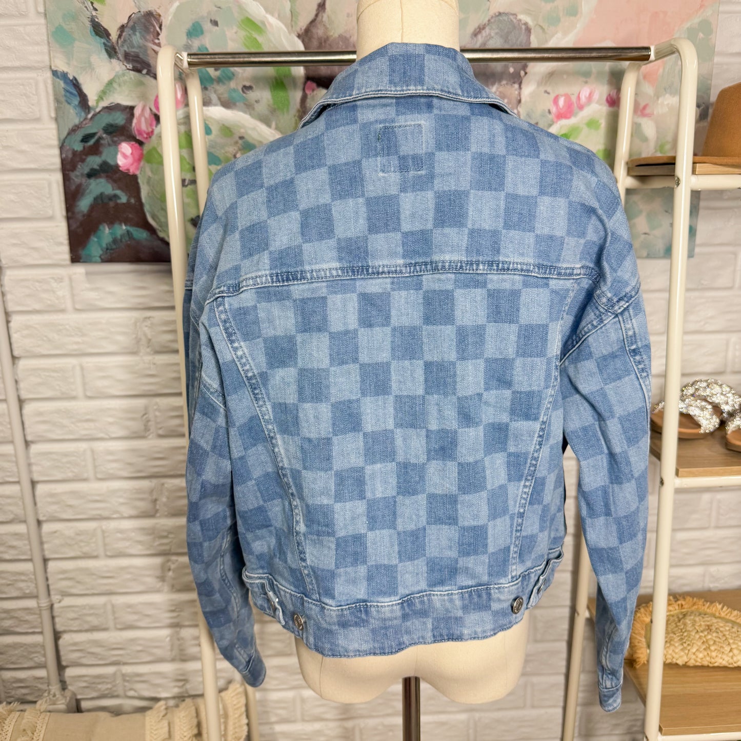 Wild Fable Checked Denim Jacket (S)