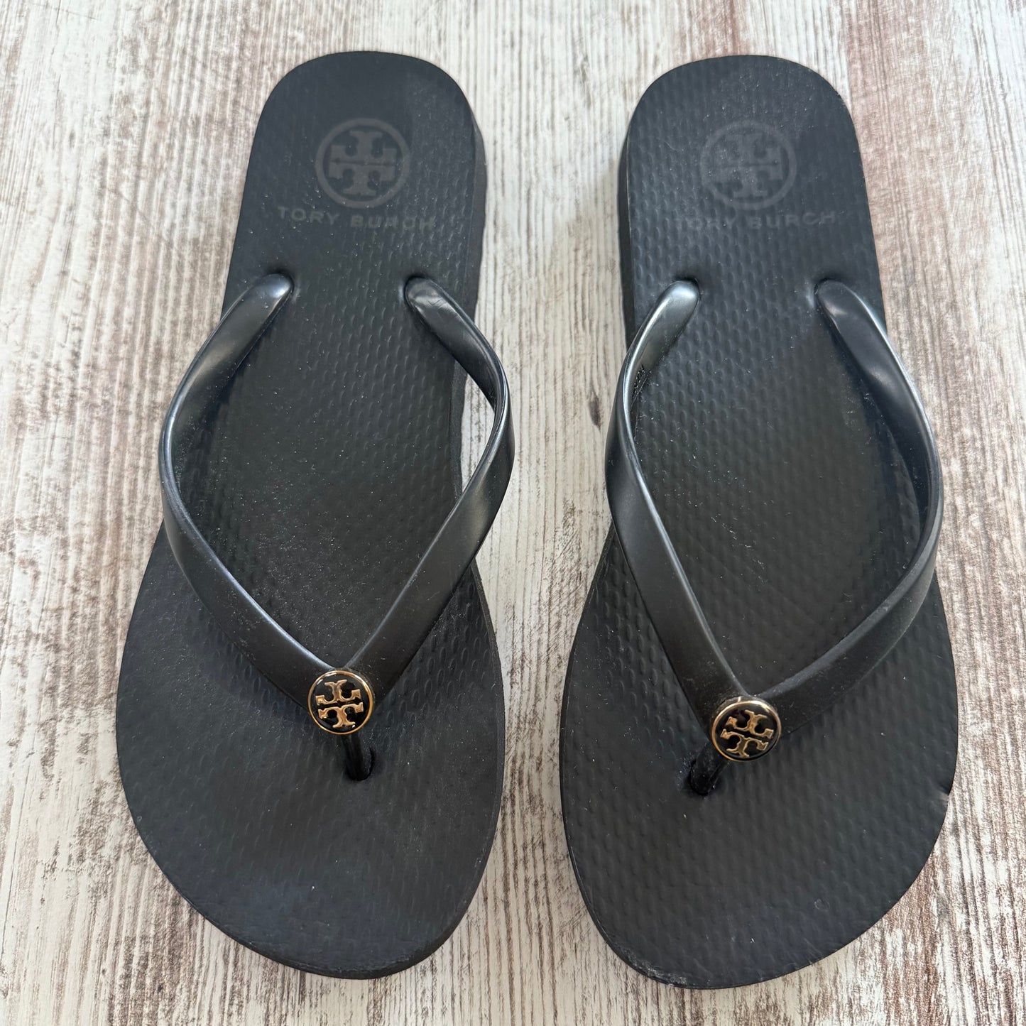 TORY BURCH Reva FLIP FLOPS in Black (7)