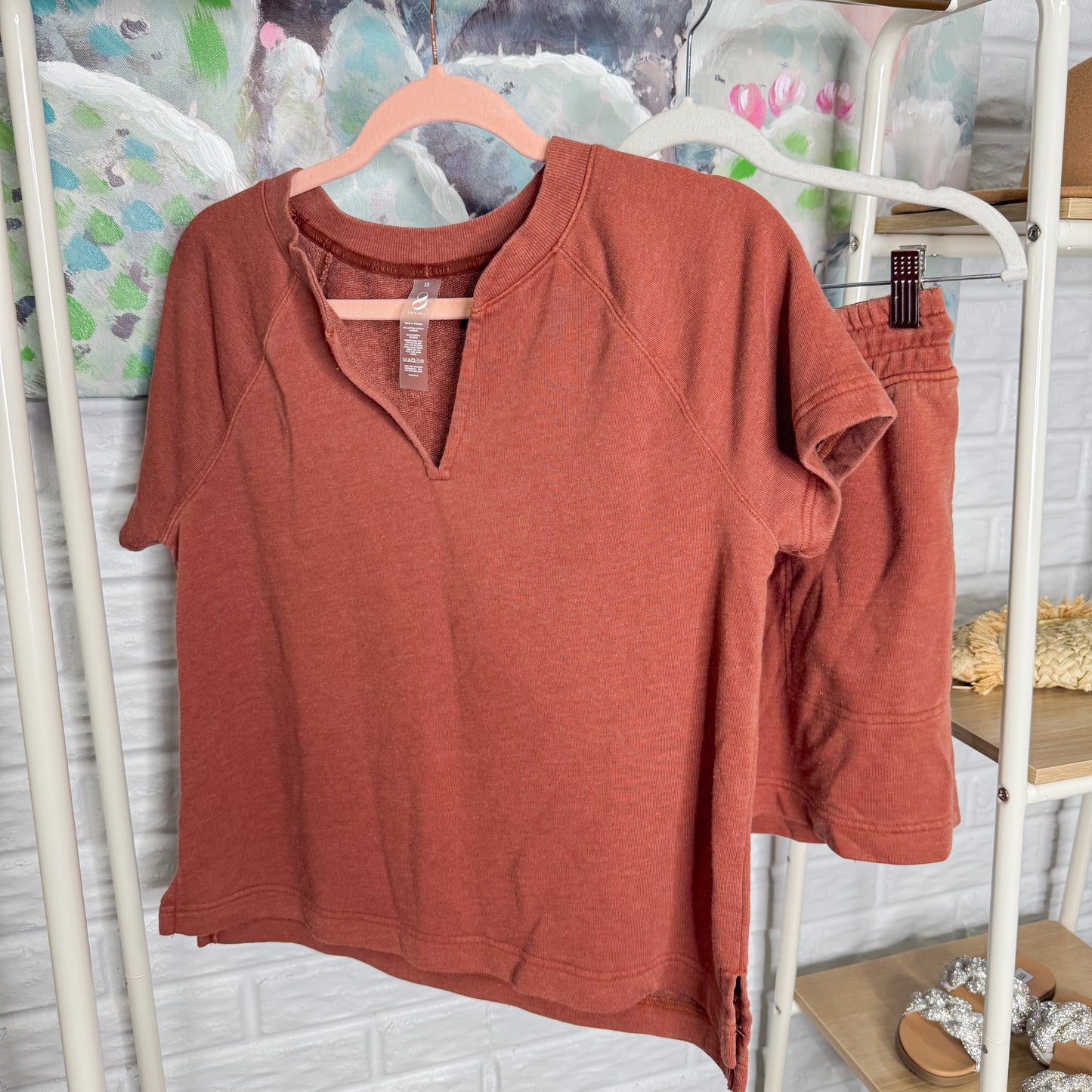 Lou & Grey New Washed Cozy Cotton Set in Copper (XS)