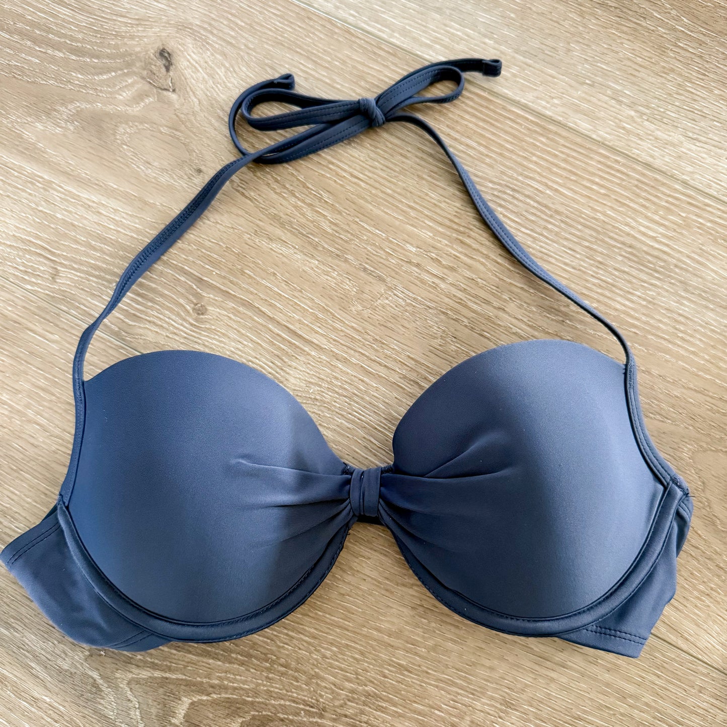 Cupshe Navy Two-Piece Monokini Underwire (M)