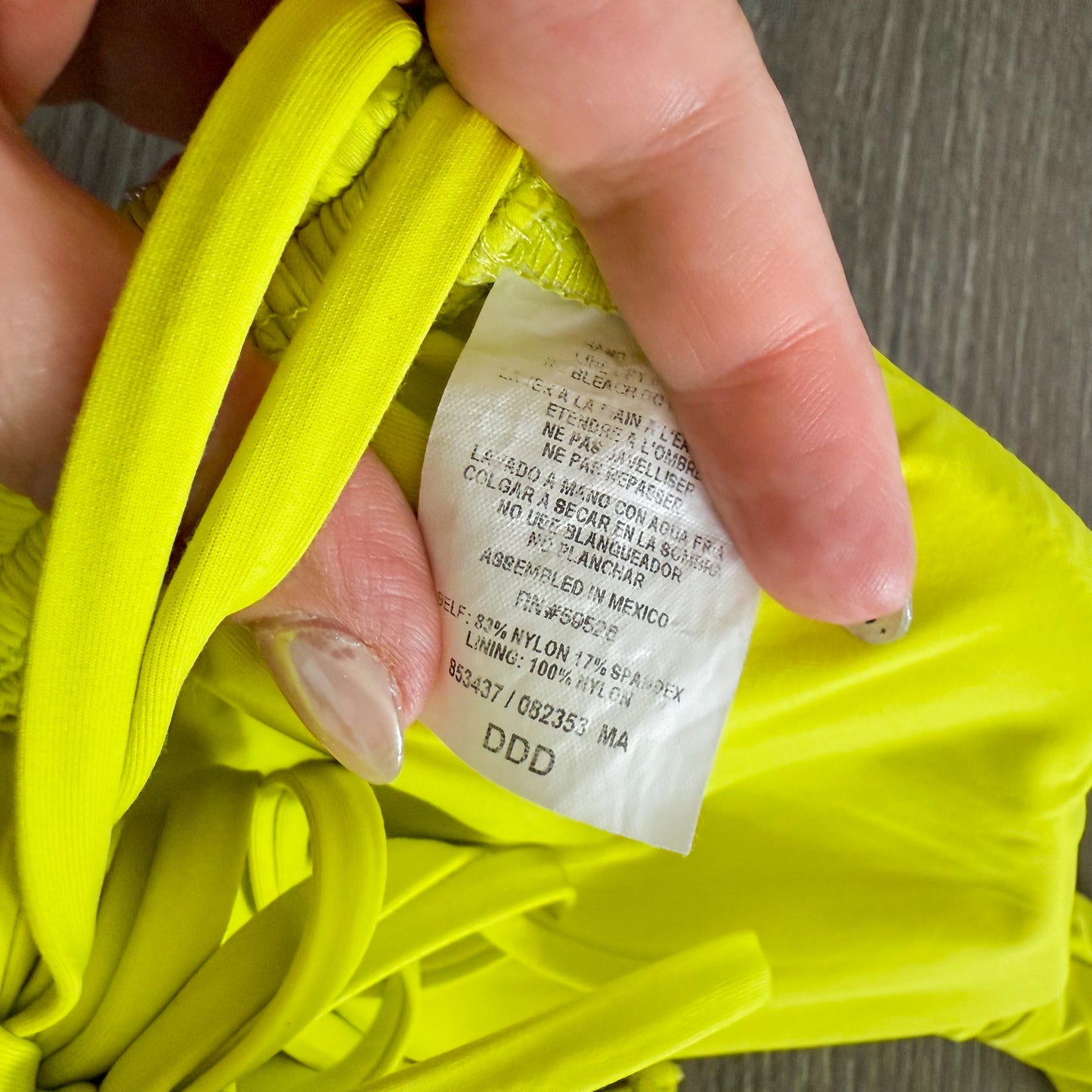 Aerie Lime Green / Black Bikini (M/DDD)