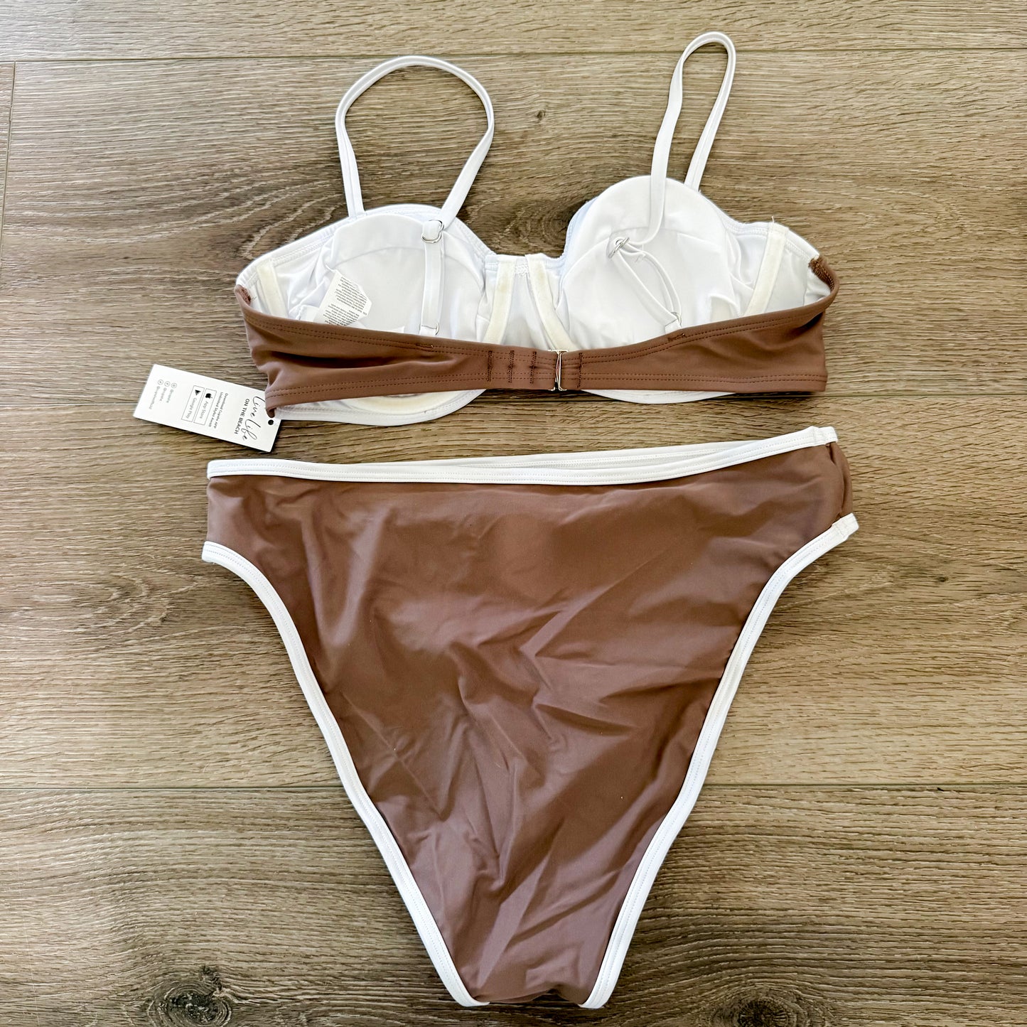 Cupshe New Brown Underwire Bikini Set (M)