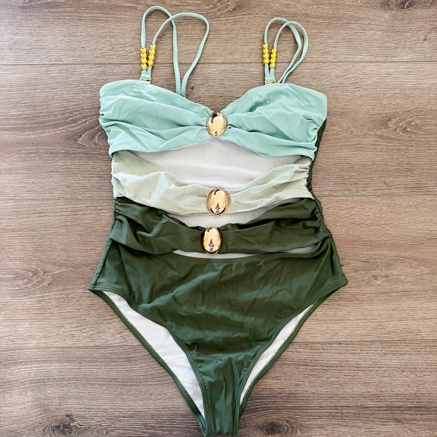 Verdusa Colorblock One Piece Swimsuit (L)