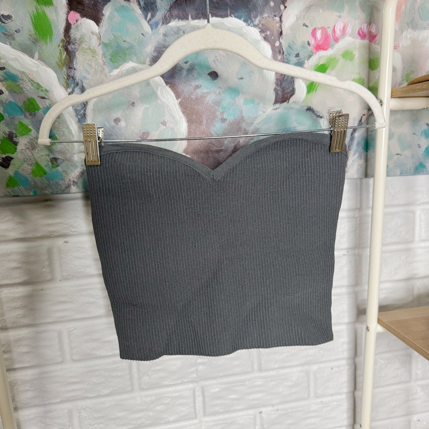 Aritzia New Sculpt Knit Sweatheart Tube Top (M)