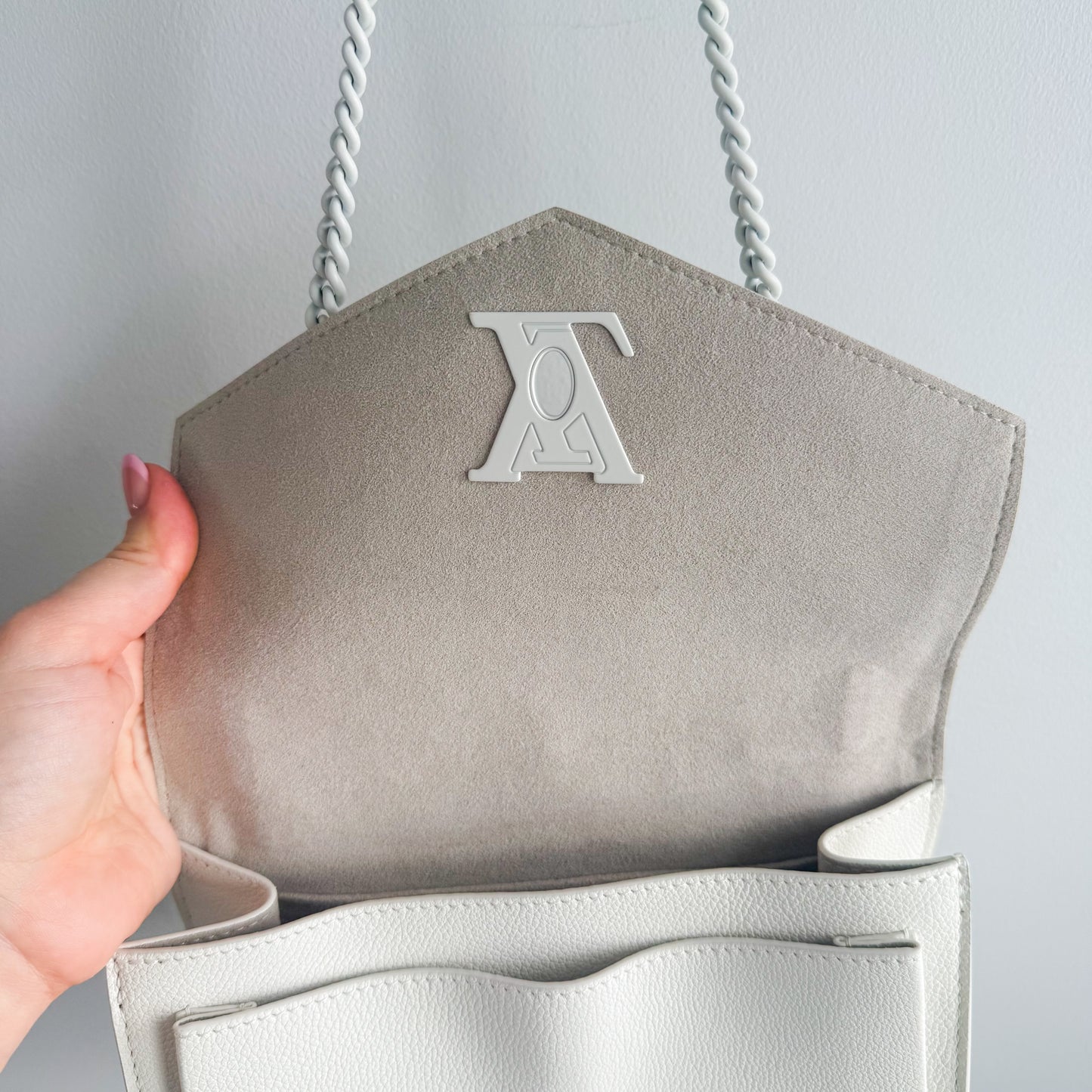 Louis Vuitton Soft Calfskin Mylockme Chain Crossbody Bag BB White