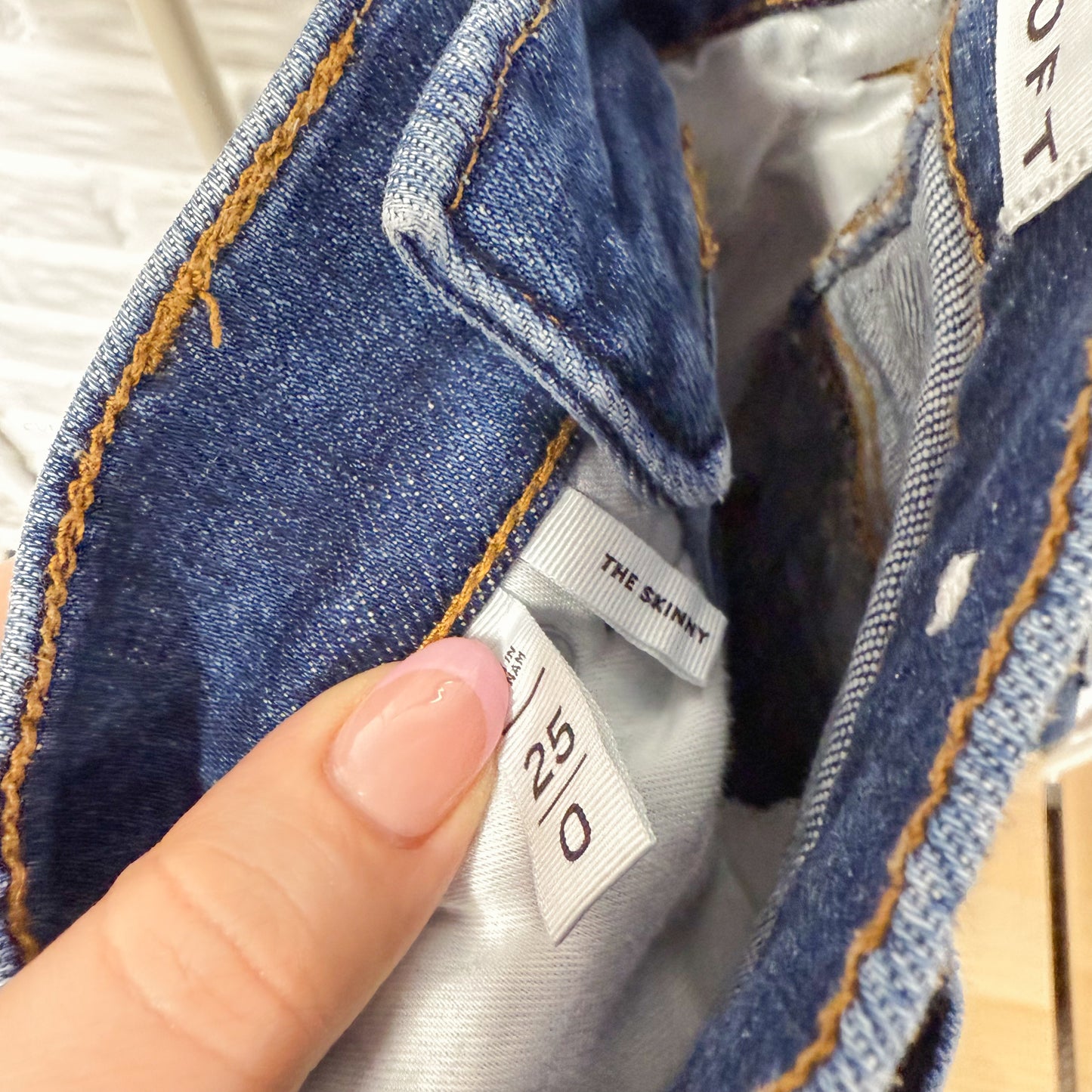 LOFT Skinny High Rise Blue Jeans (25/0)