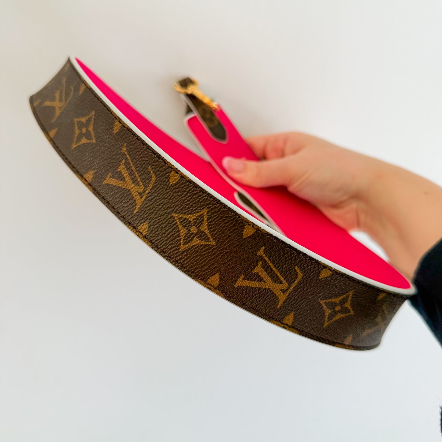 Louis Vuitton Bandoulière Monogram Purse Strap Brown Red