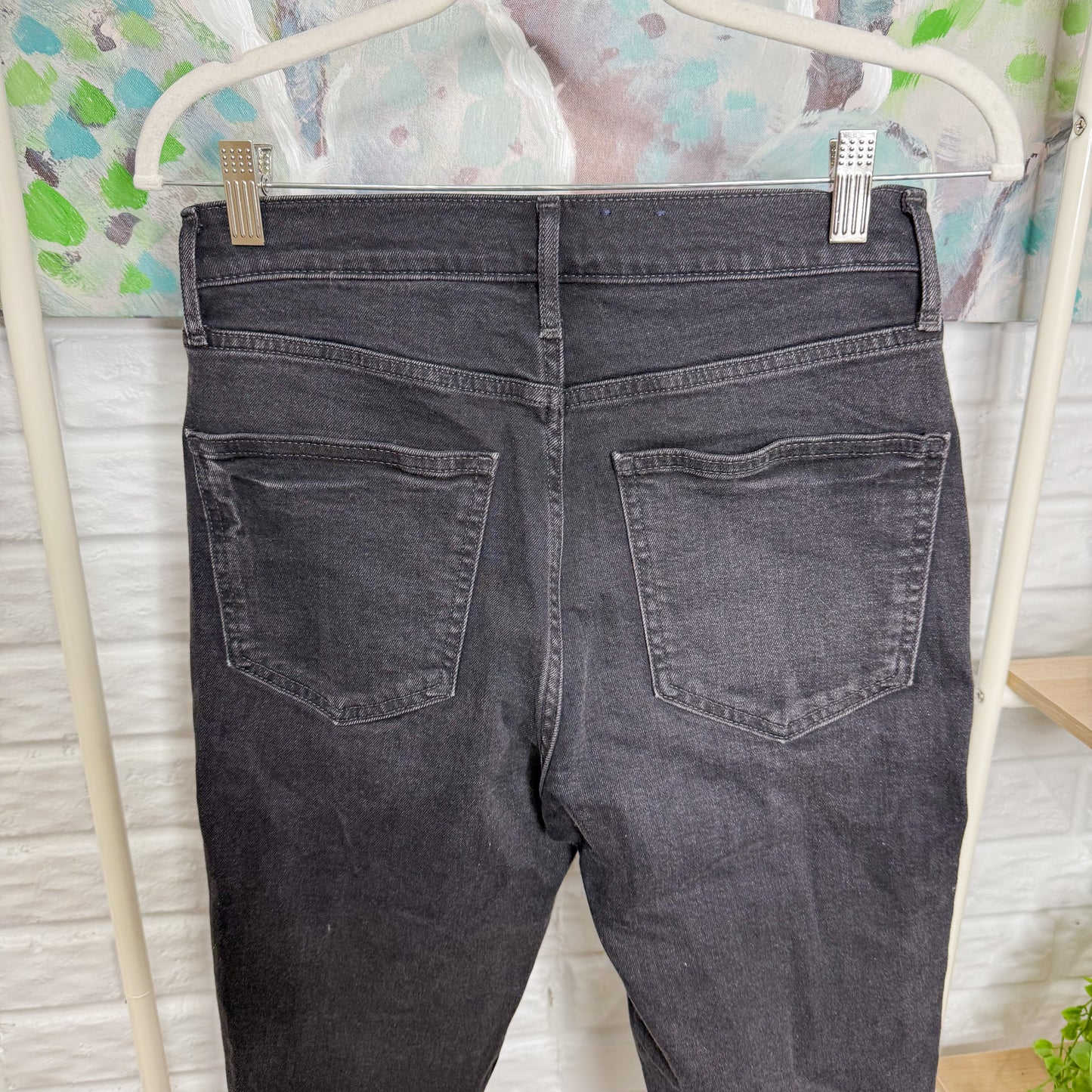 Gap High Rise Vintage Slim Jeans in Washed Black (27/4)