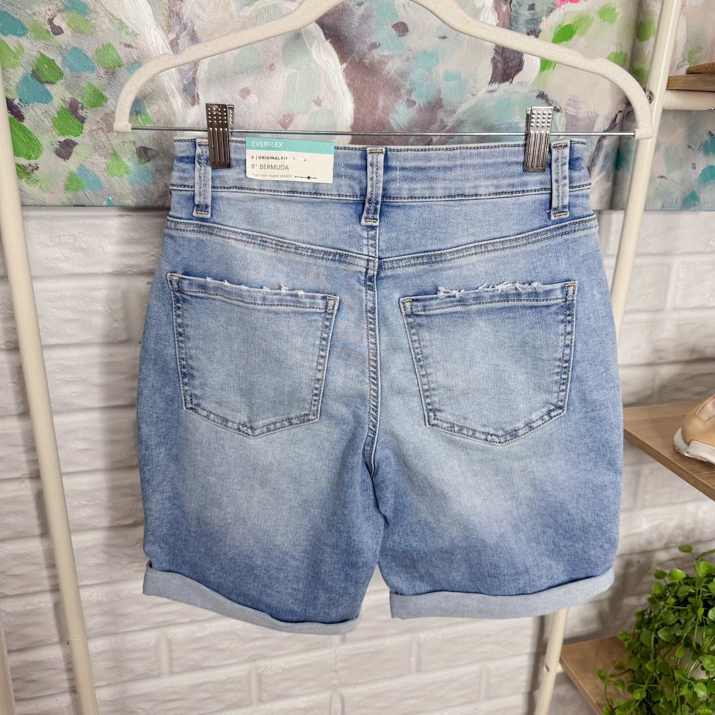 Maurice’s Everflex Bermuda 8” High Rise Shorts (2)