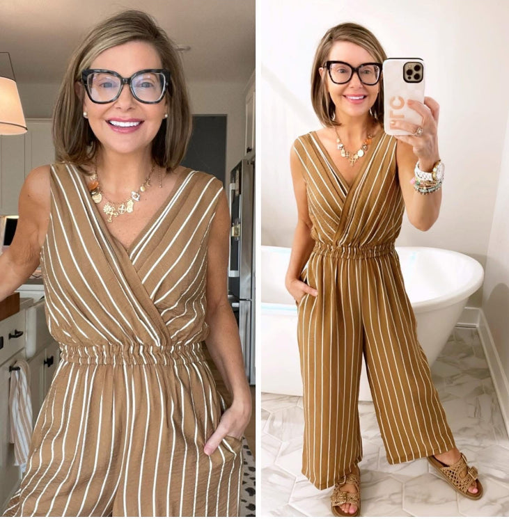 Maurice’s New Striped Sleeveless Jumpsuit (XS)