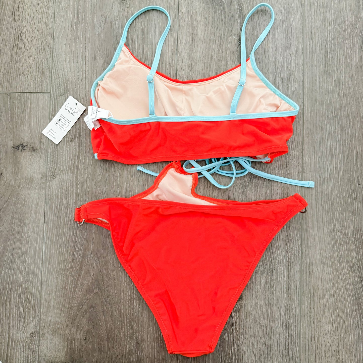 Cupshe New Orange Creamsicle O-Ring Monokini (L)