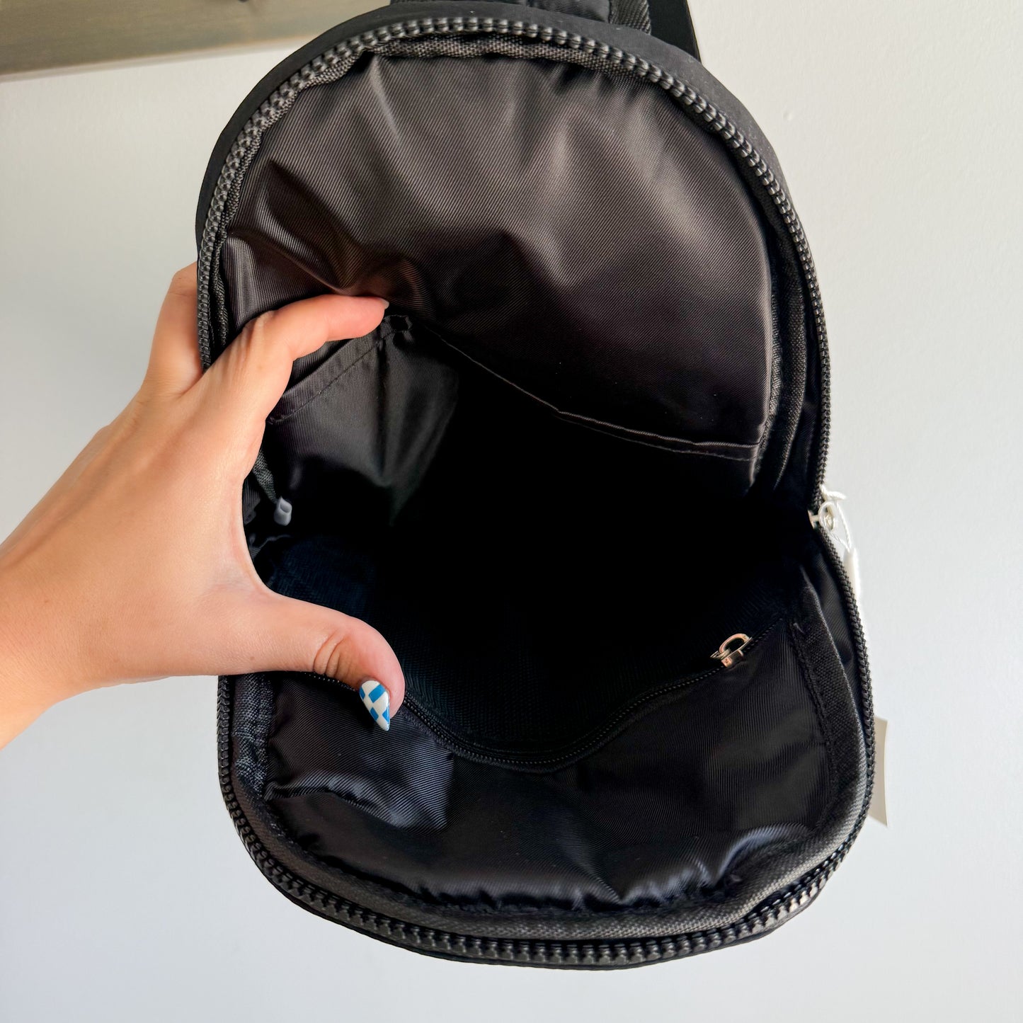 New Black Quilted Pickleball Crossbody Sling Bag