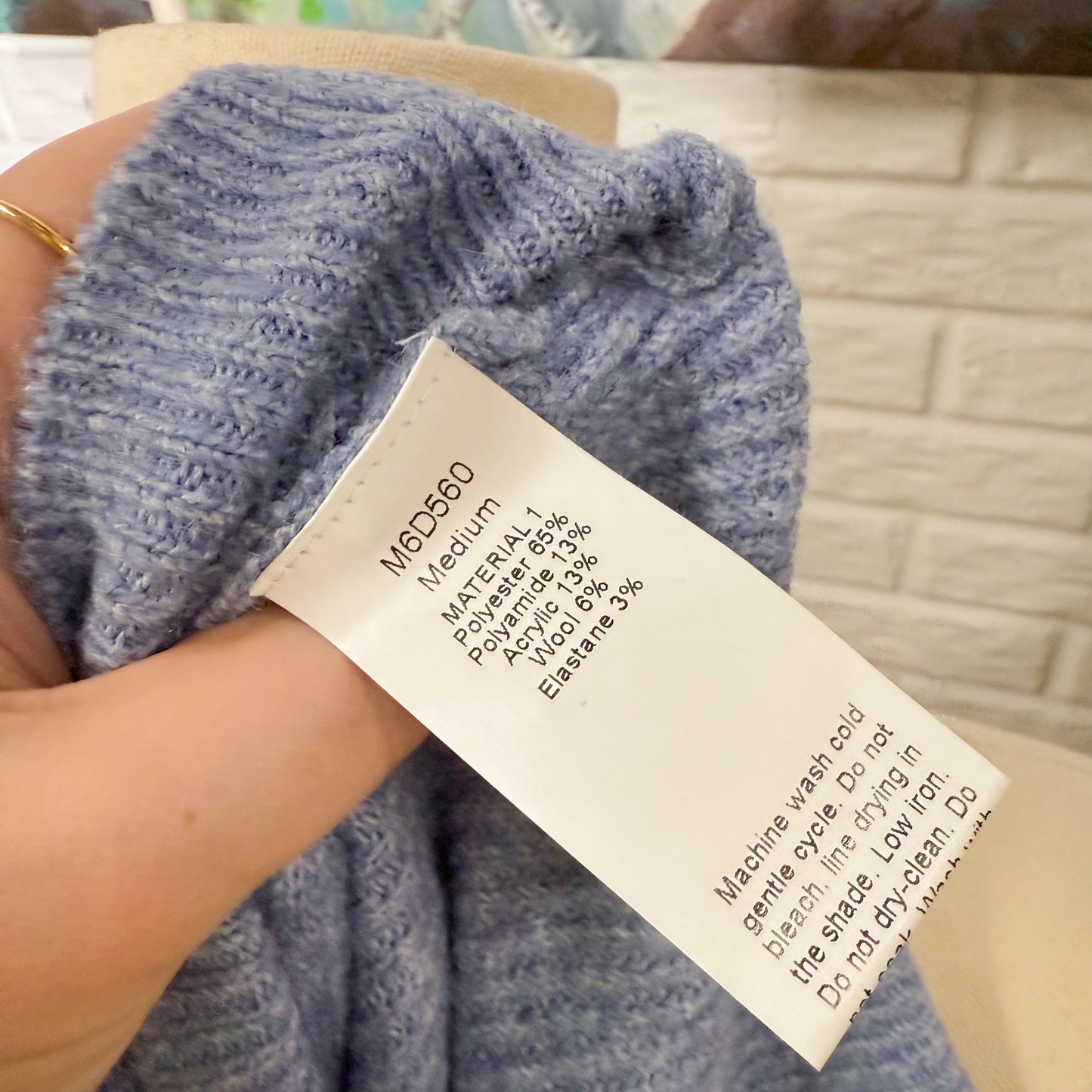 Saodimallsu Oversized Blue Sweater Dress (M)
