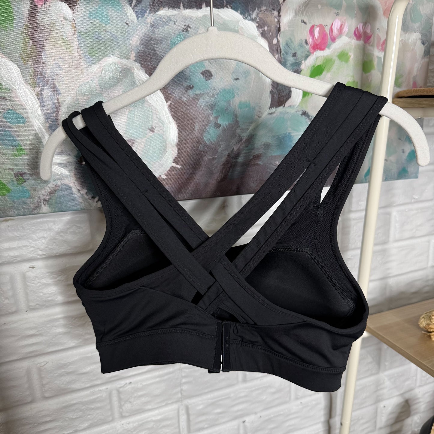 Yvette Black Matching Sports Bra + High-Waisted Leggings (M/L)
