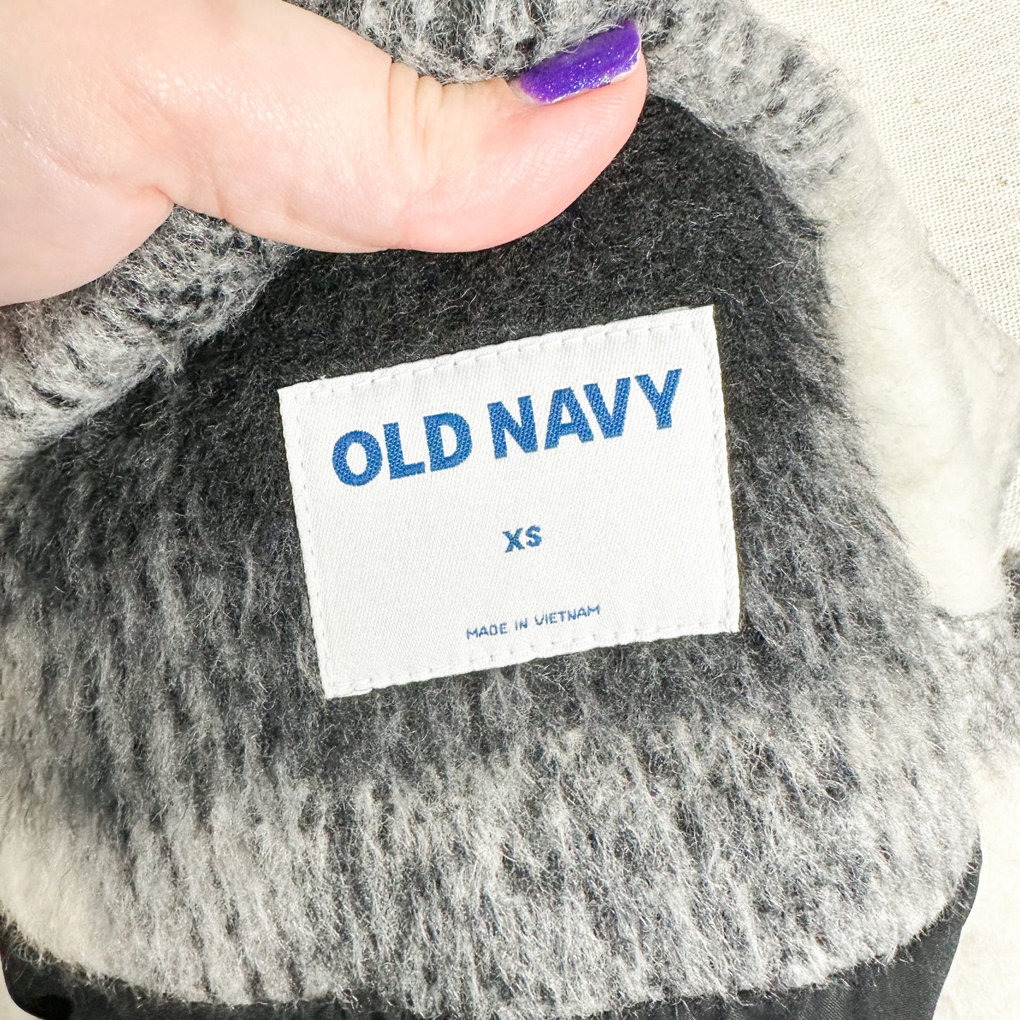 Old Navy New Black Flannel Plaid Utility Shacket Size XS