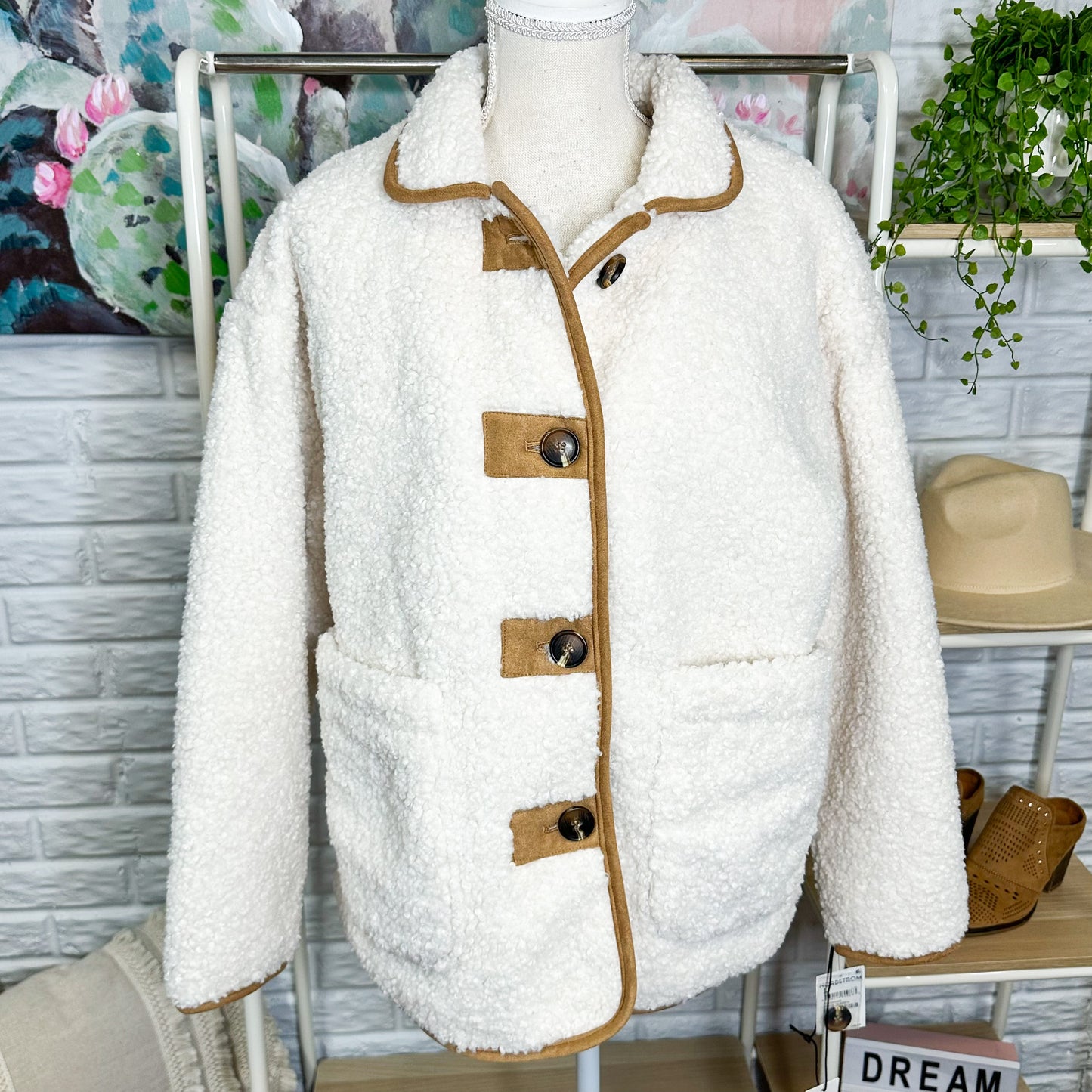 Treasure & Bond New Faux Fur Sherpa Jacket Size Small