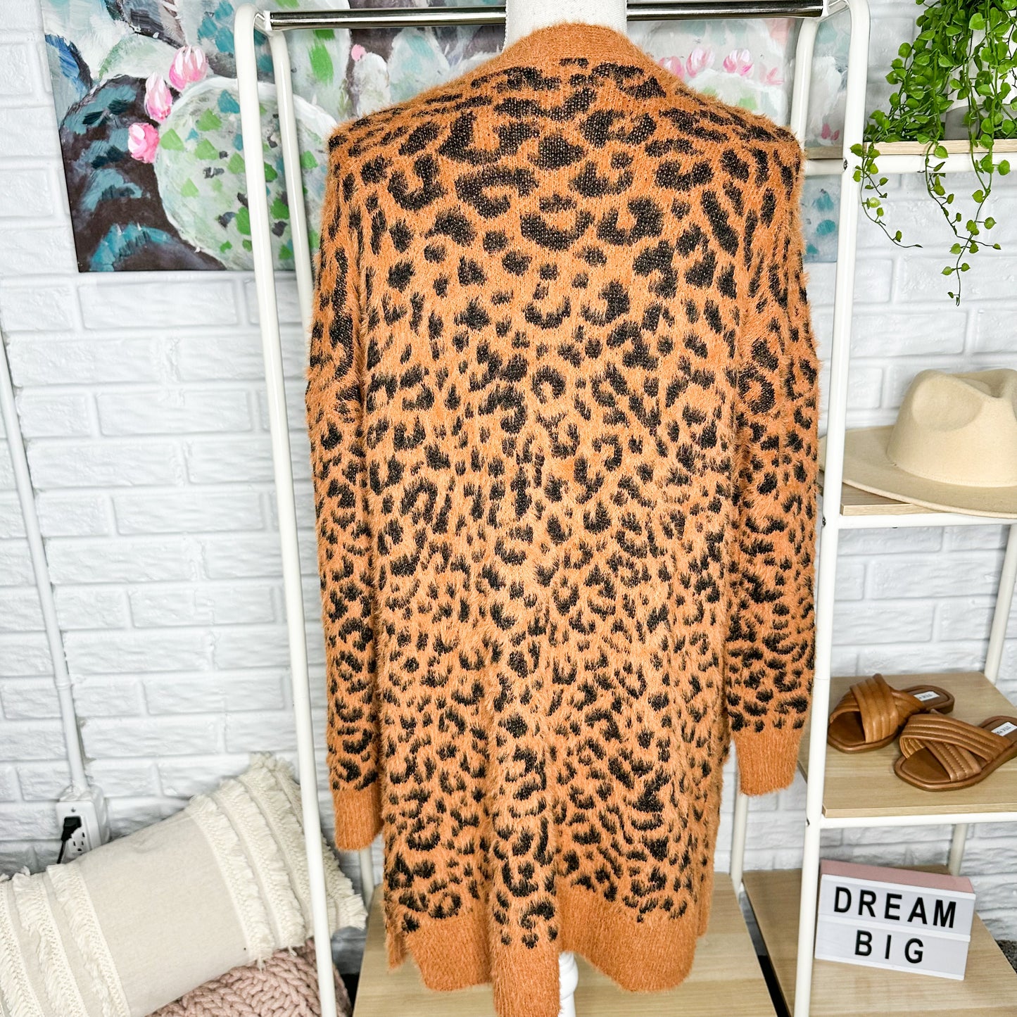 Maurice's New Fuzzy Leopard Cardigan Size XS