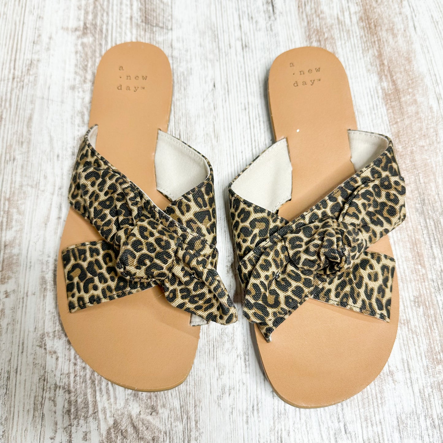 A New Day Livia Leopard Sandal Size 6