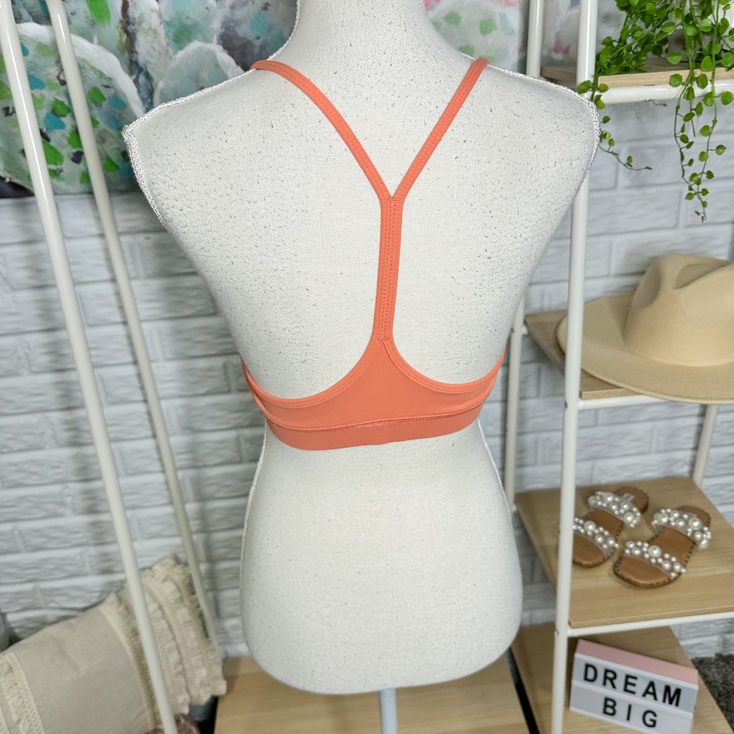 Kyria Rosalia Coral Y Back Fitness Bra Size Medium