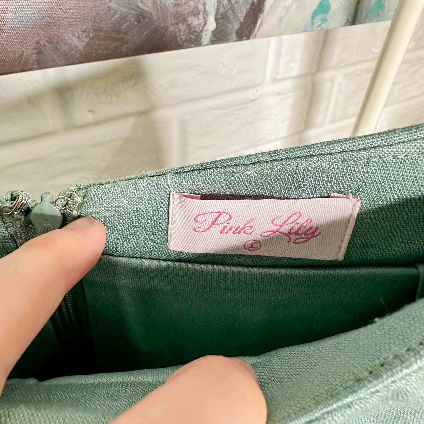Pink Lily You’re In Luck Linen Knot Skort Size Large
