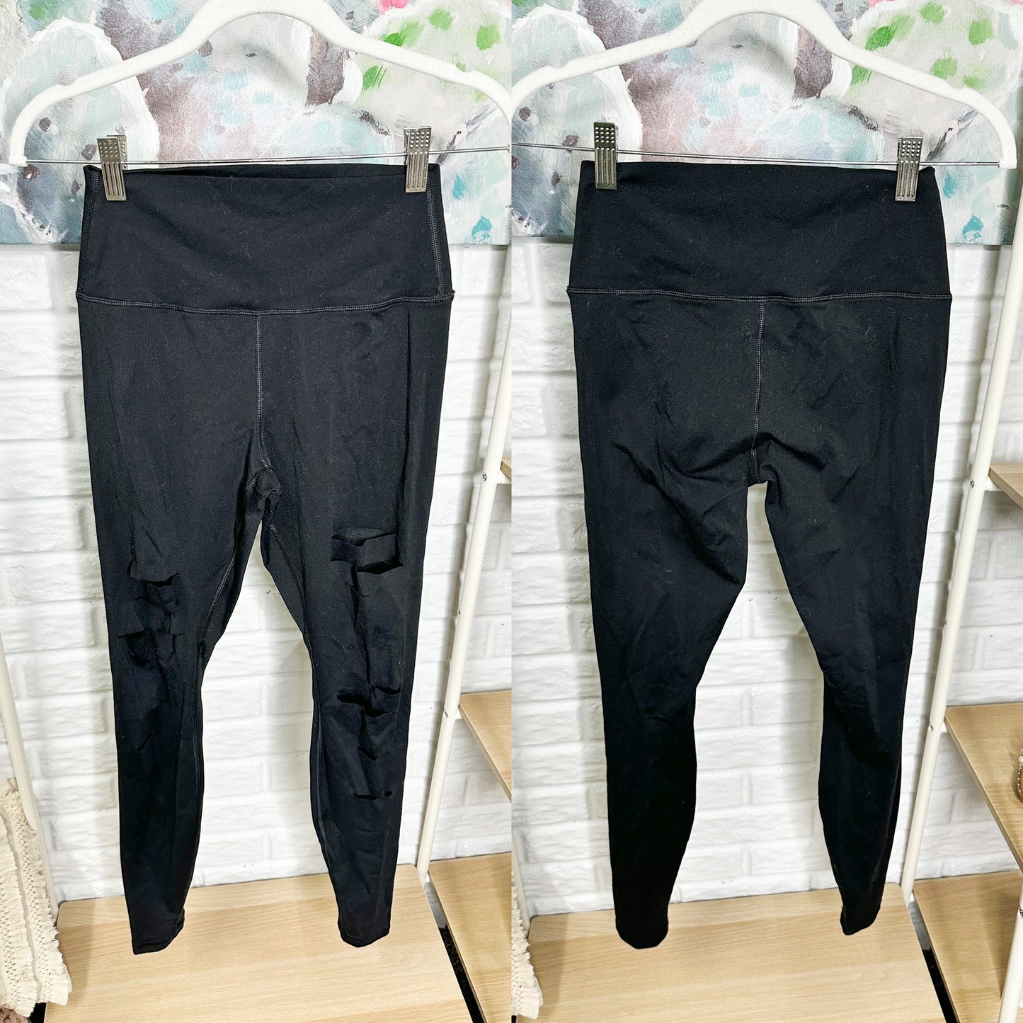 Pink Lily Counting The Hours Black Cut Out Leggings