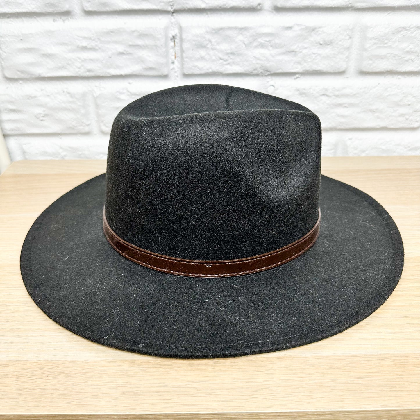 Furtalk New Black Wide Brim Fedora Hat