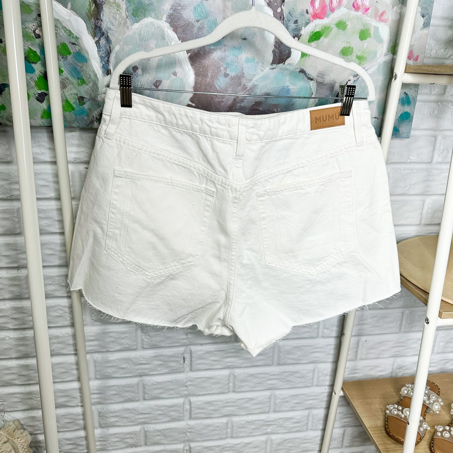 Show Me Your Mumu New White Philly Shorts Size 30