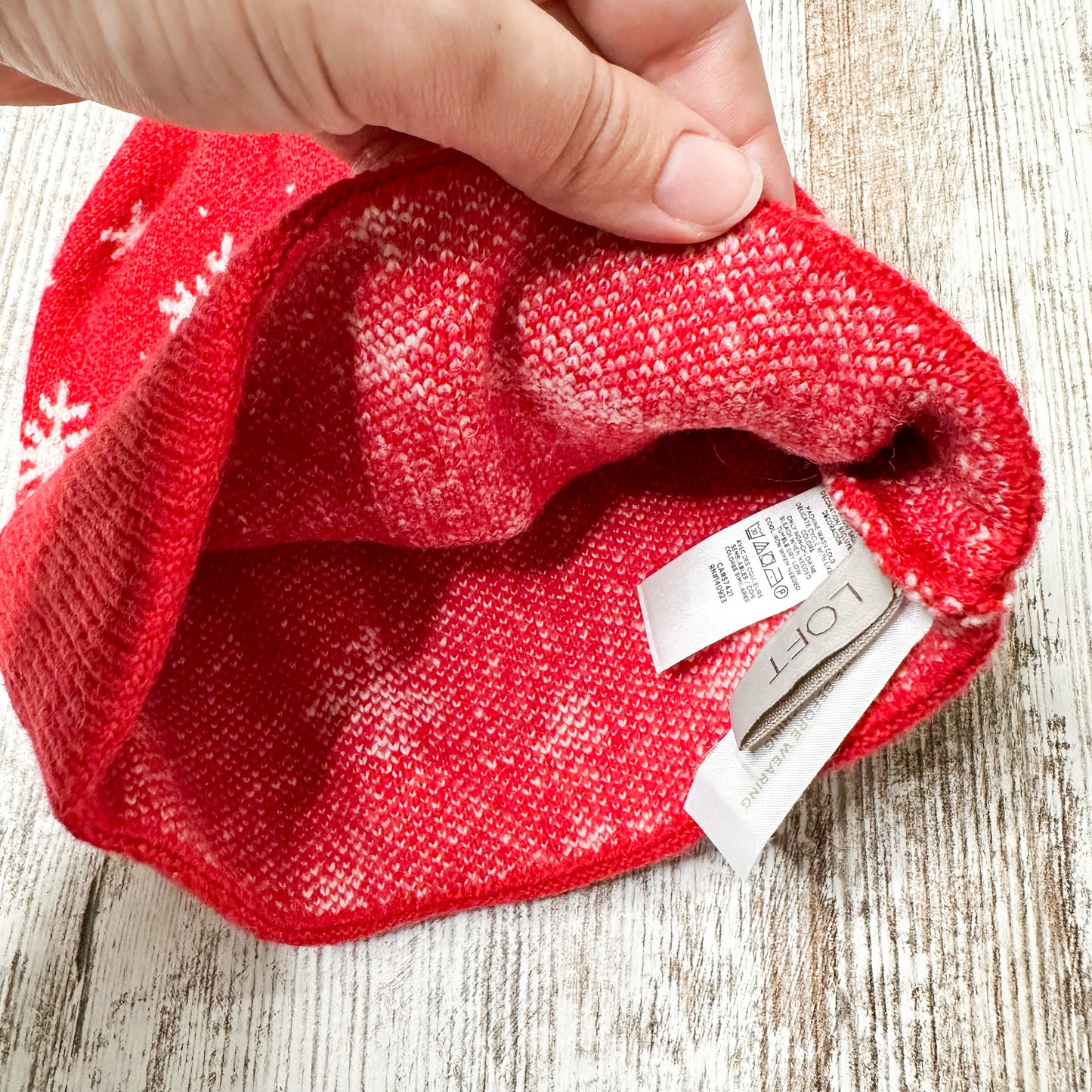 LOFT Snowflake Faux Fur Pom Pom Hat