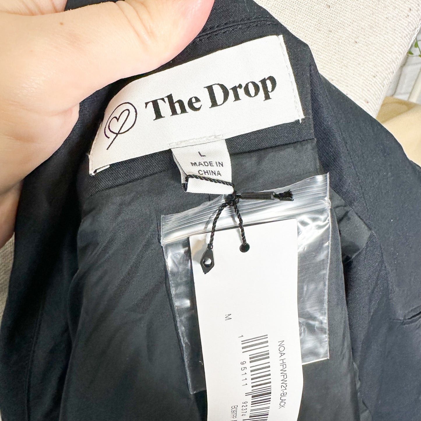 The Drop New Noa Black Trench Coat Size Large