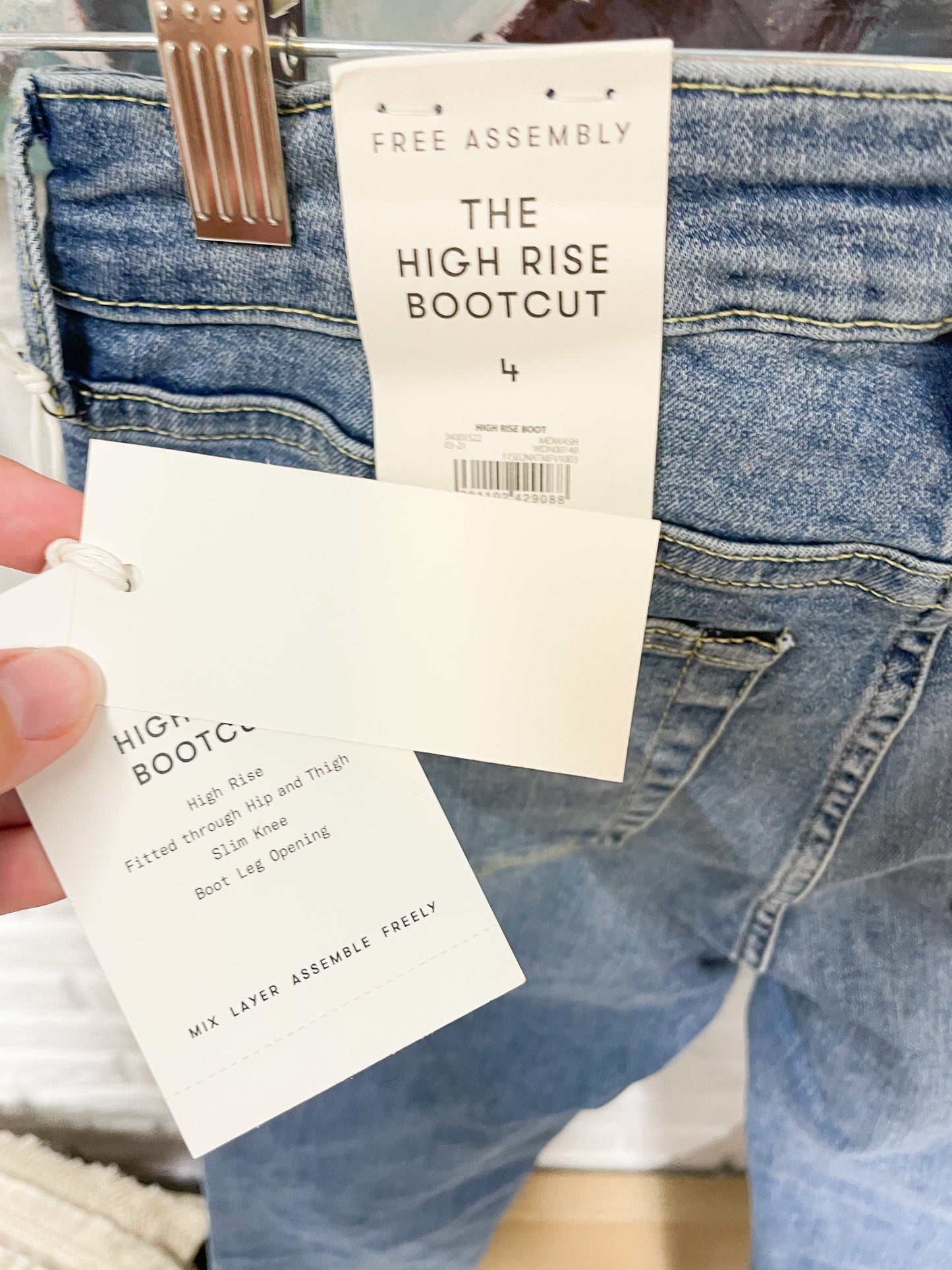 Free Assembly High Rise Bootcut Jeans Size 4
