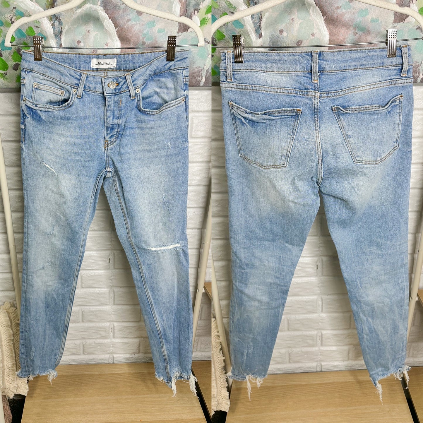 Zara Light Wash Skinny Jeans Size 4