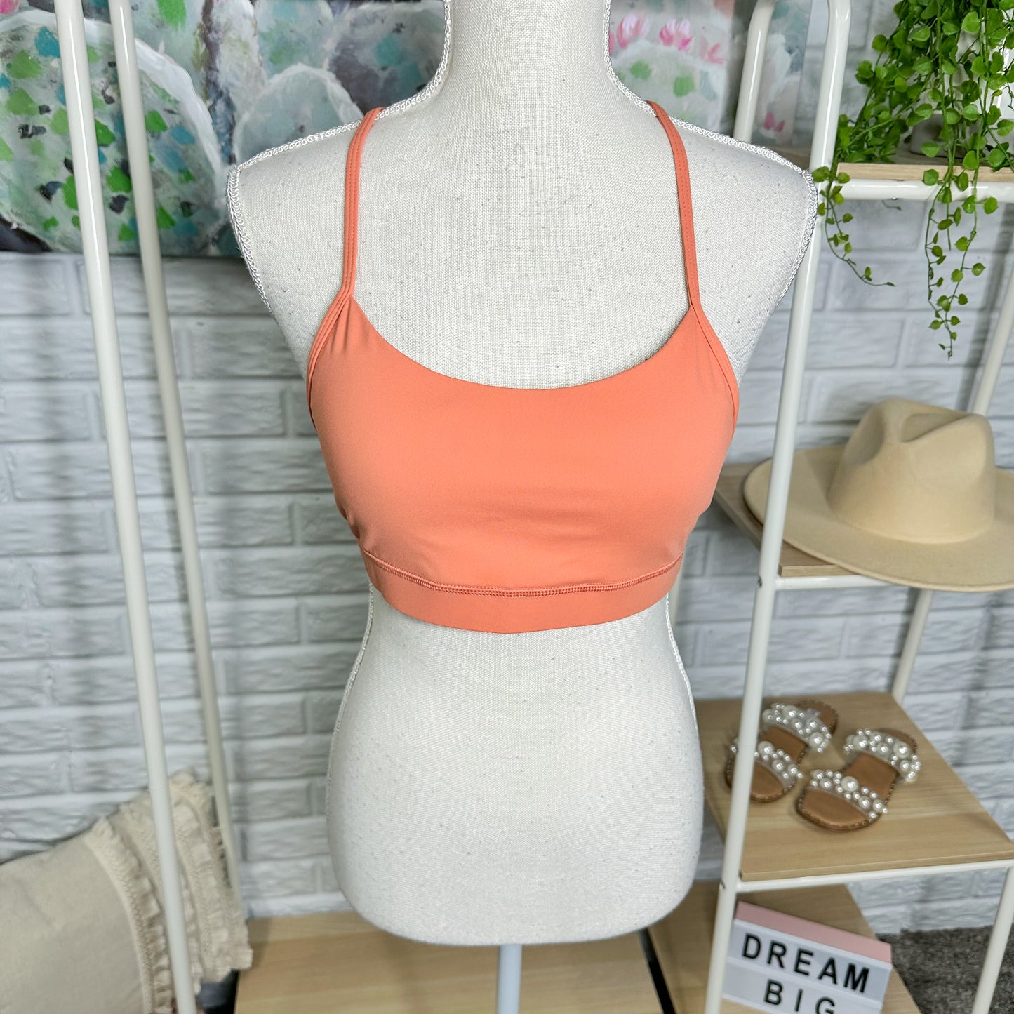 Kyria Rosalia Coral Y Back Fitness Bra Size Medium