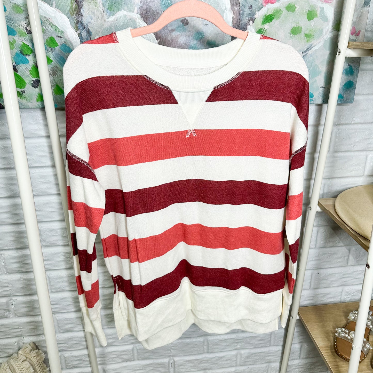 Time & Tru New Striped Long Sleeve Bundle Size Small