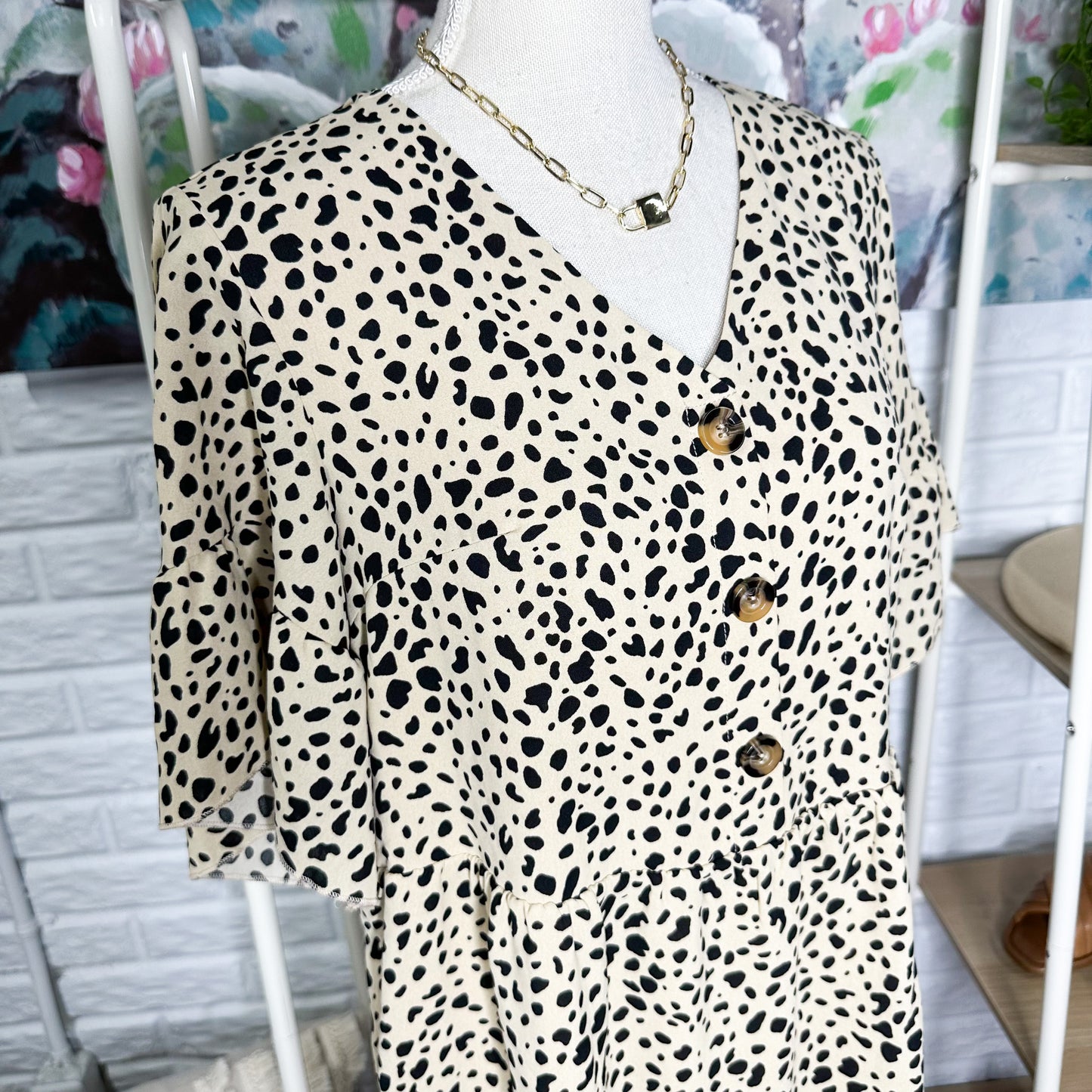 Cheetah Print Mini Dress Size Small