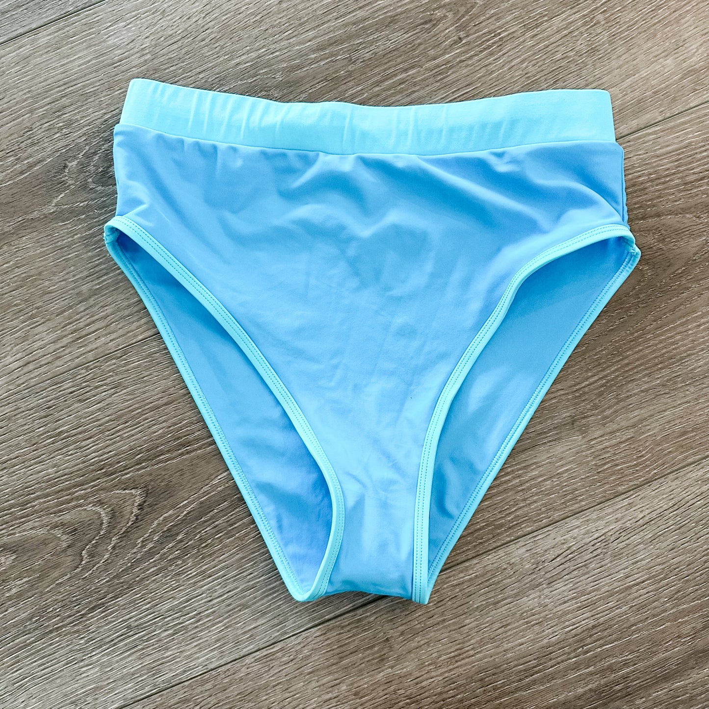 93 Play Street New High Waist Bubble Blue Bikini Bottoms Size XL