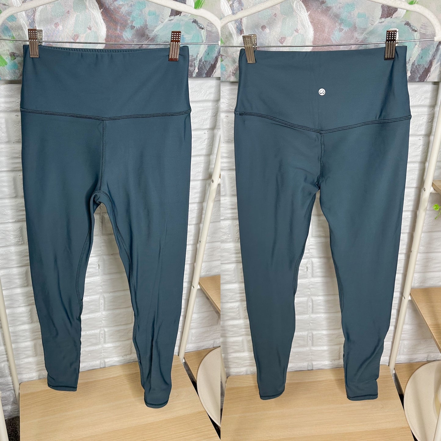 CRZ Yoga Marine Teal Fleece Leggings (S)