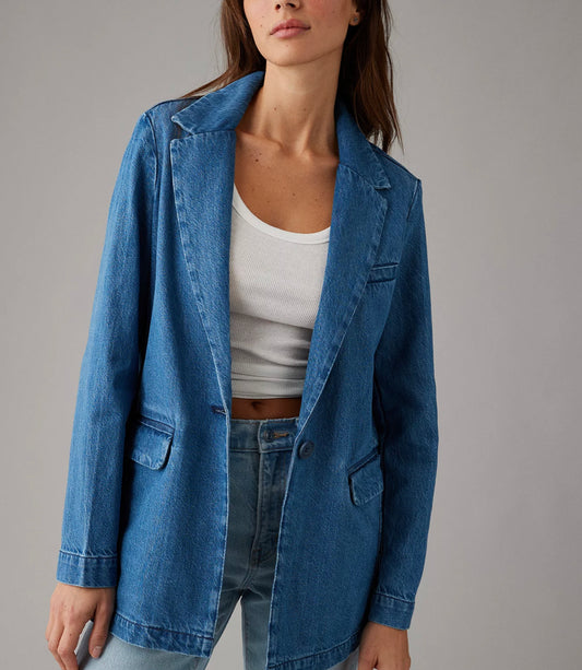 American Eagle New Oversized Denim Blazer (M)