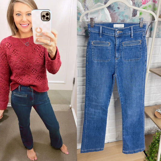 LOFT Medium Wash Kick Crop Jeans (24/00)