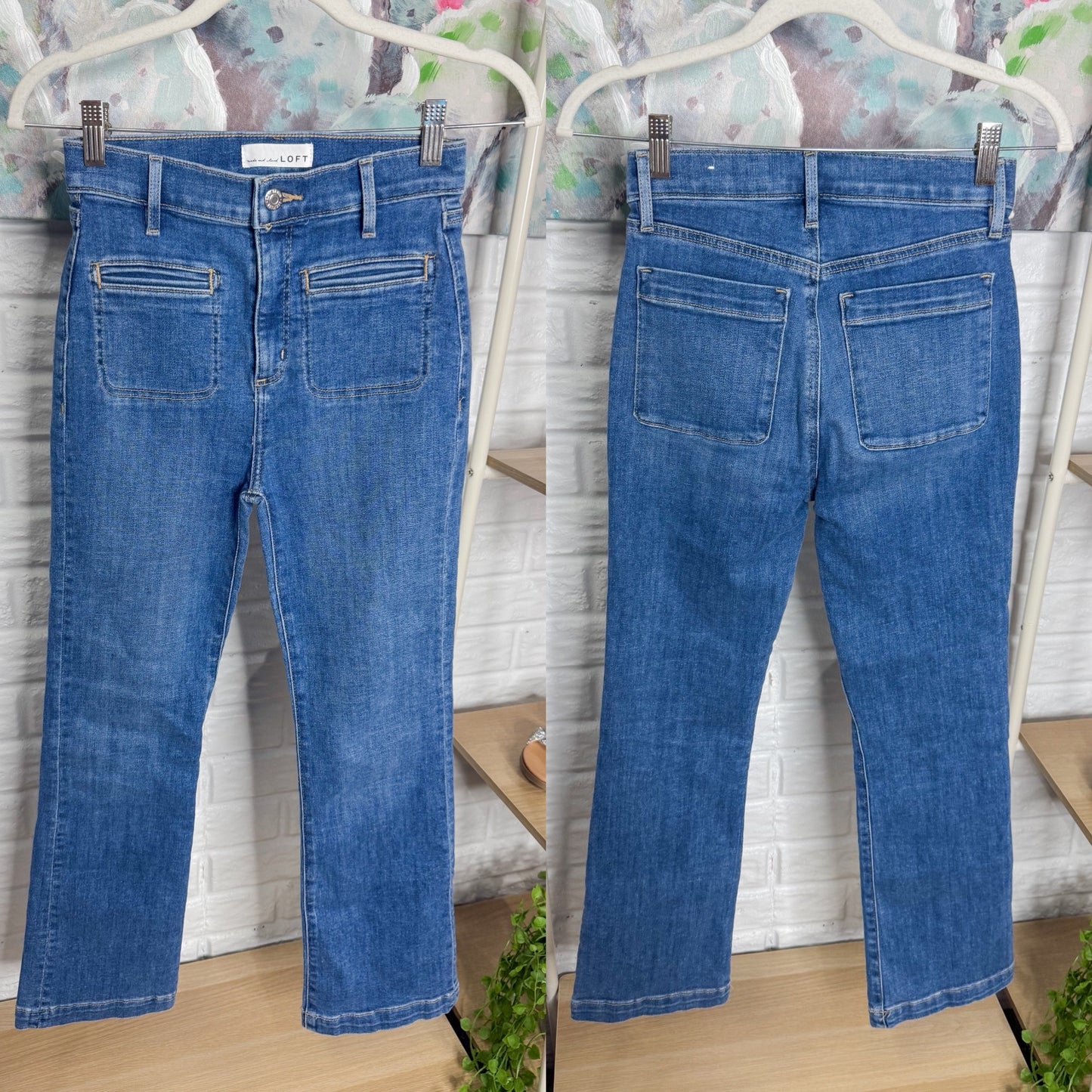 LOFT Medium Wash Kick Crop Jeans (24/00)