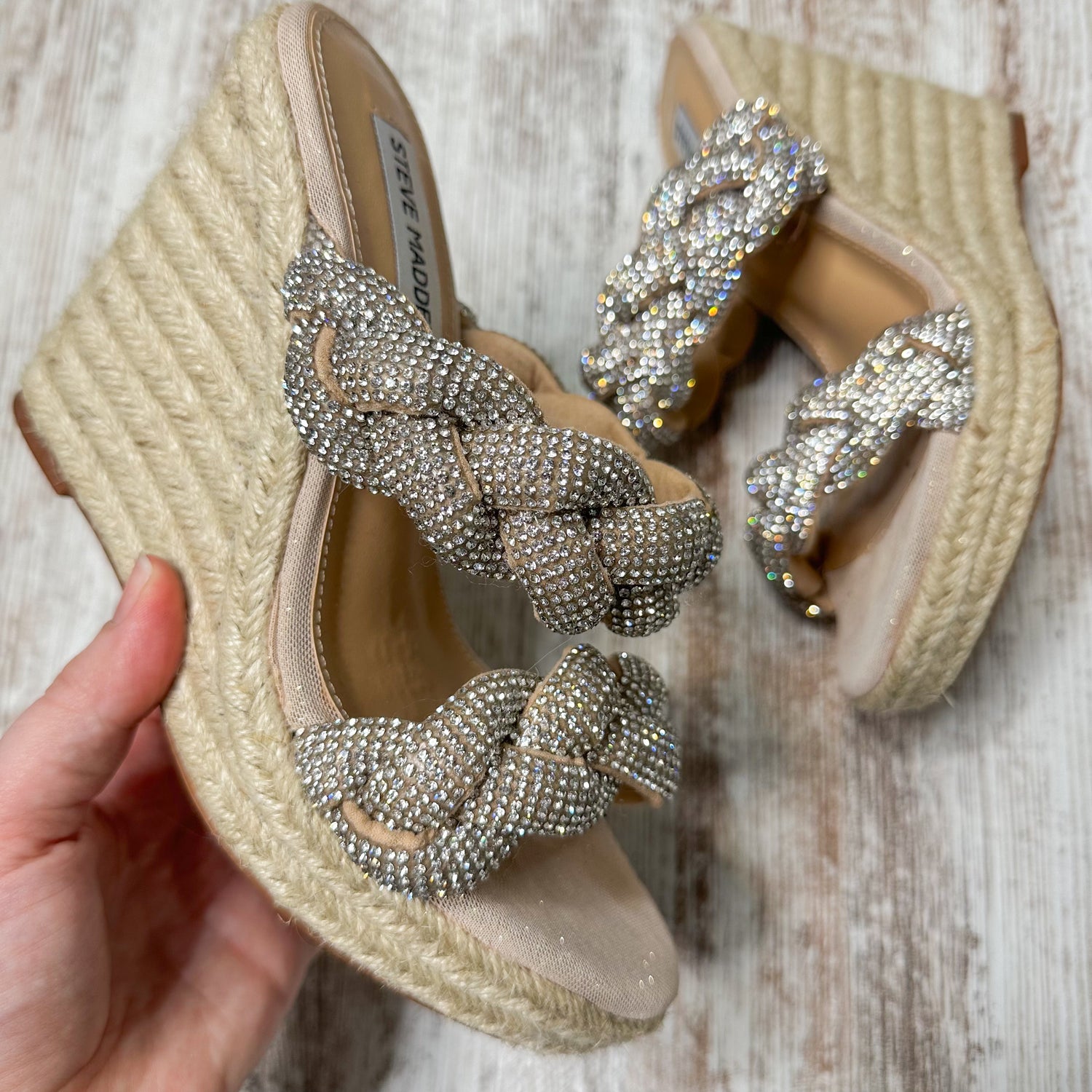 Steve Madden Uzo Espadrille Wedge Sandals Size 6