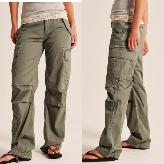 Abercrombie 2000s Utility Cargo Pants Green Size 29/8L
