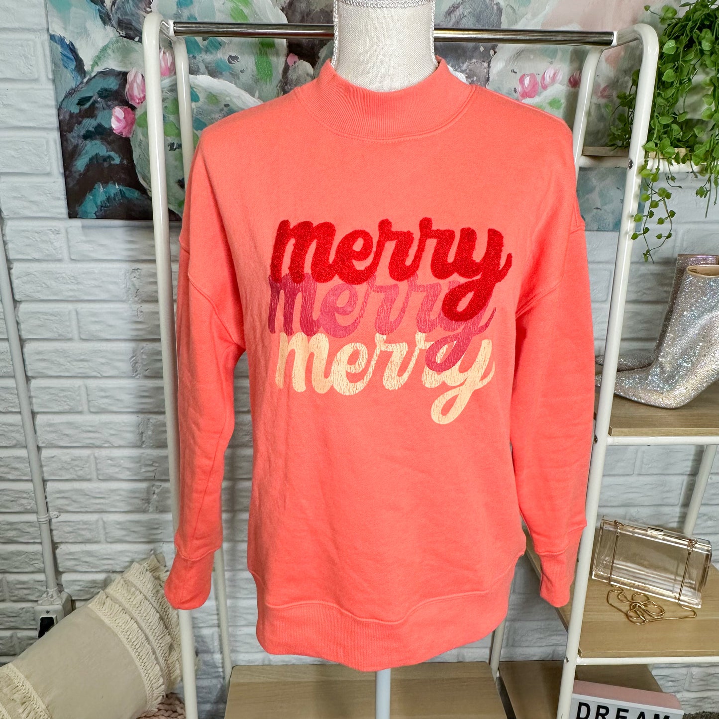Maurice’s Merry Graphic Sweatshirt Size Small