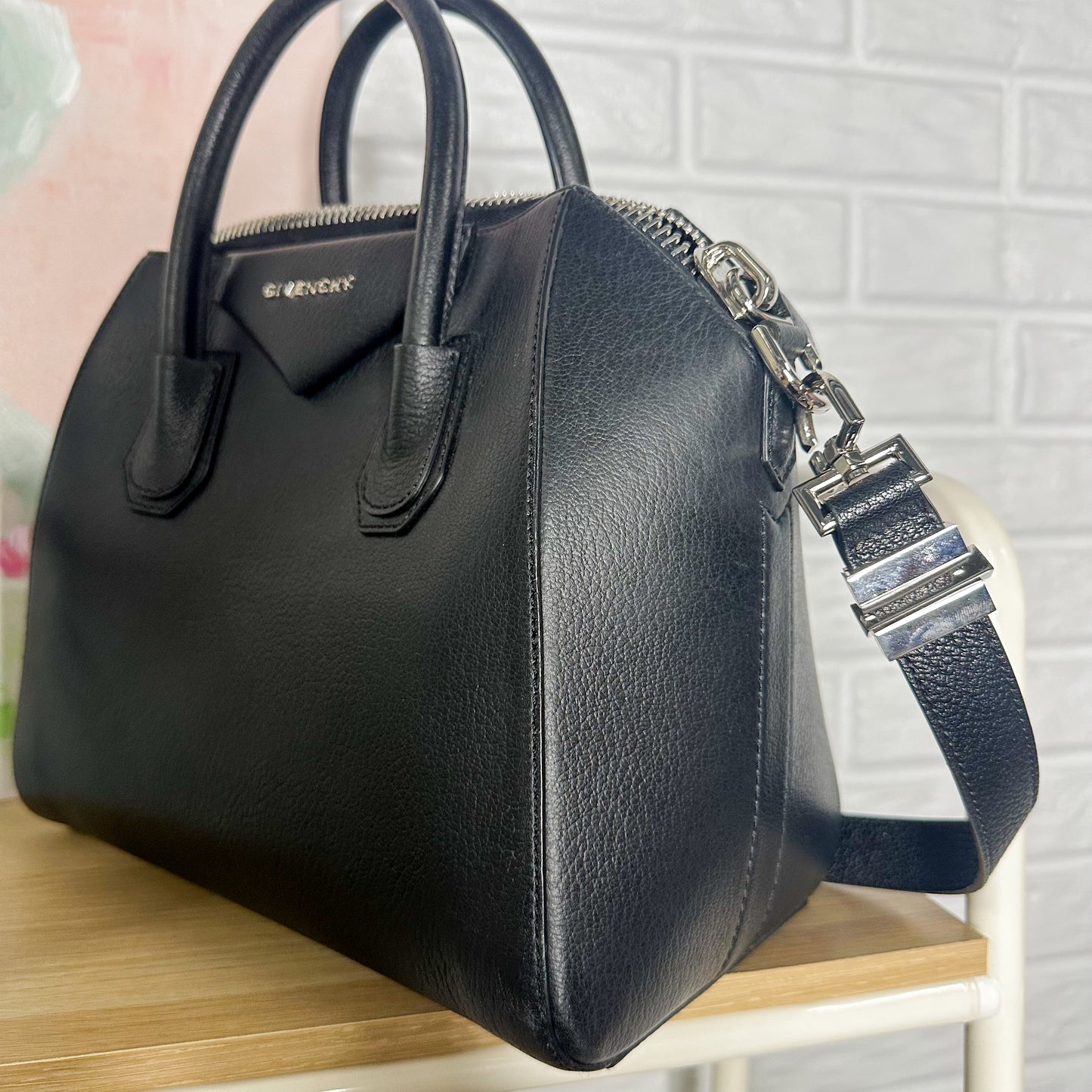 Givenchy Black Small Antigona Leather Handbag