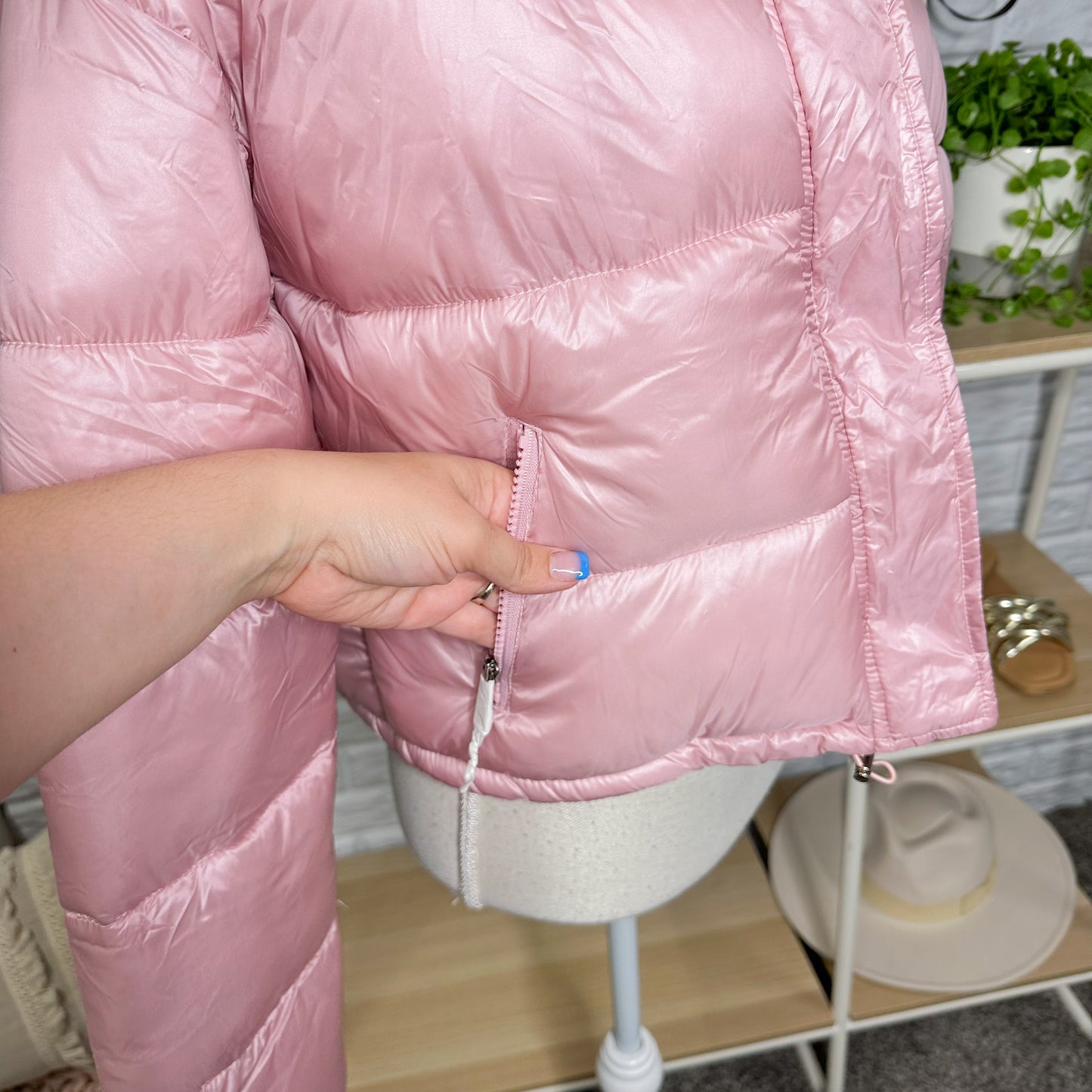 Judith March New Pink Puffer Jacket Size Large