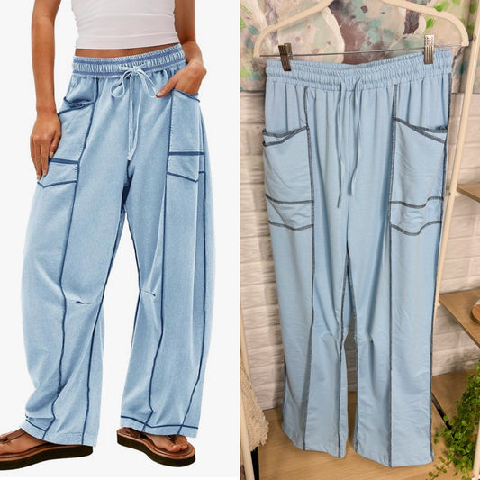 Blue Barrel Wide Leg Pants (multiple sizes available)