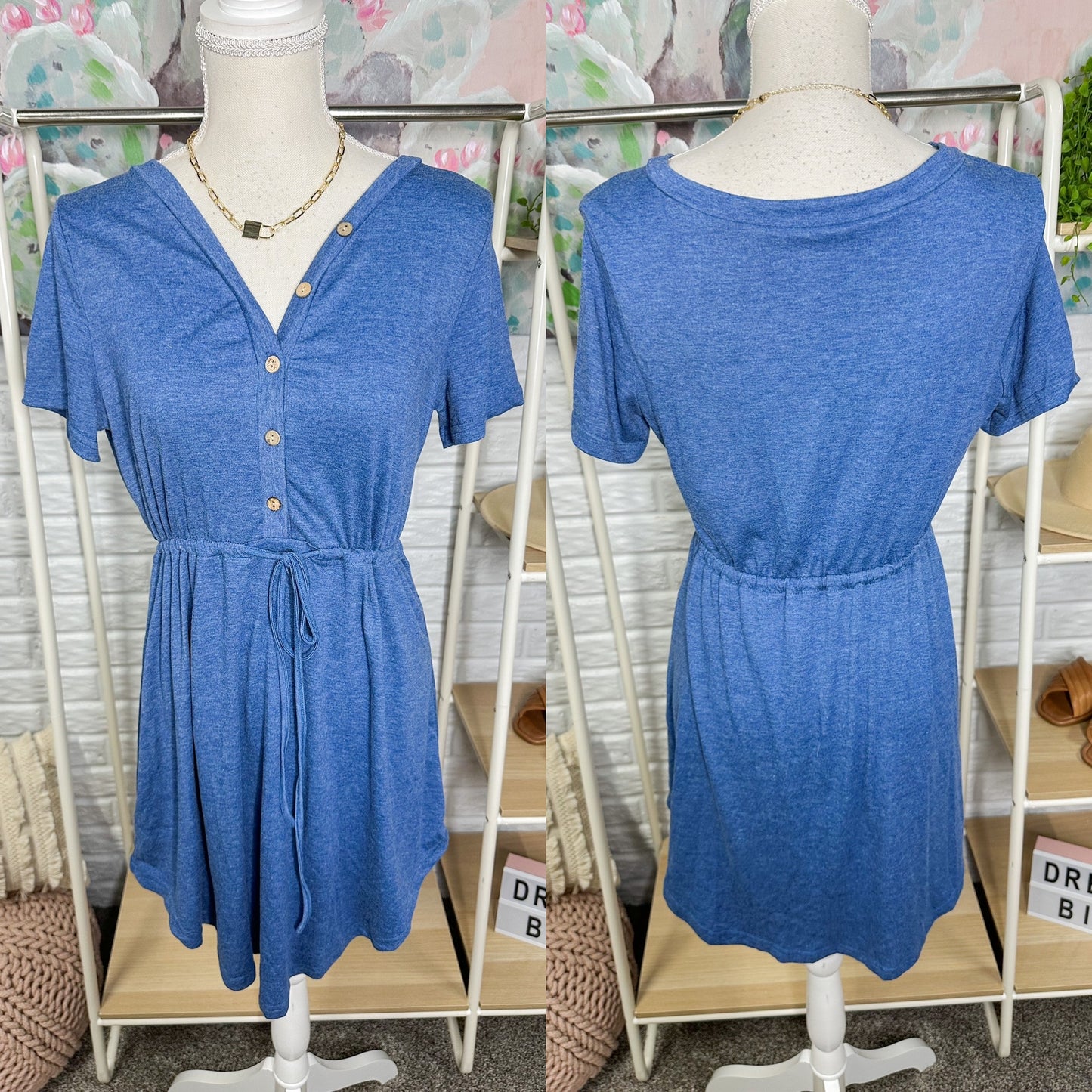 Cupshe Drawstring V Neck Mini Dress Size Medium